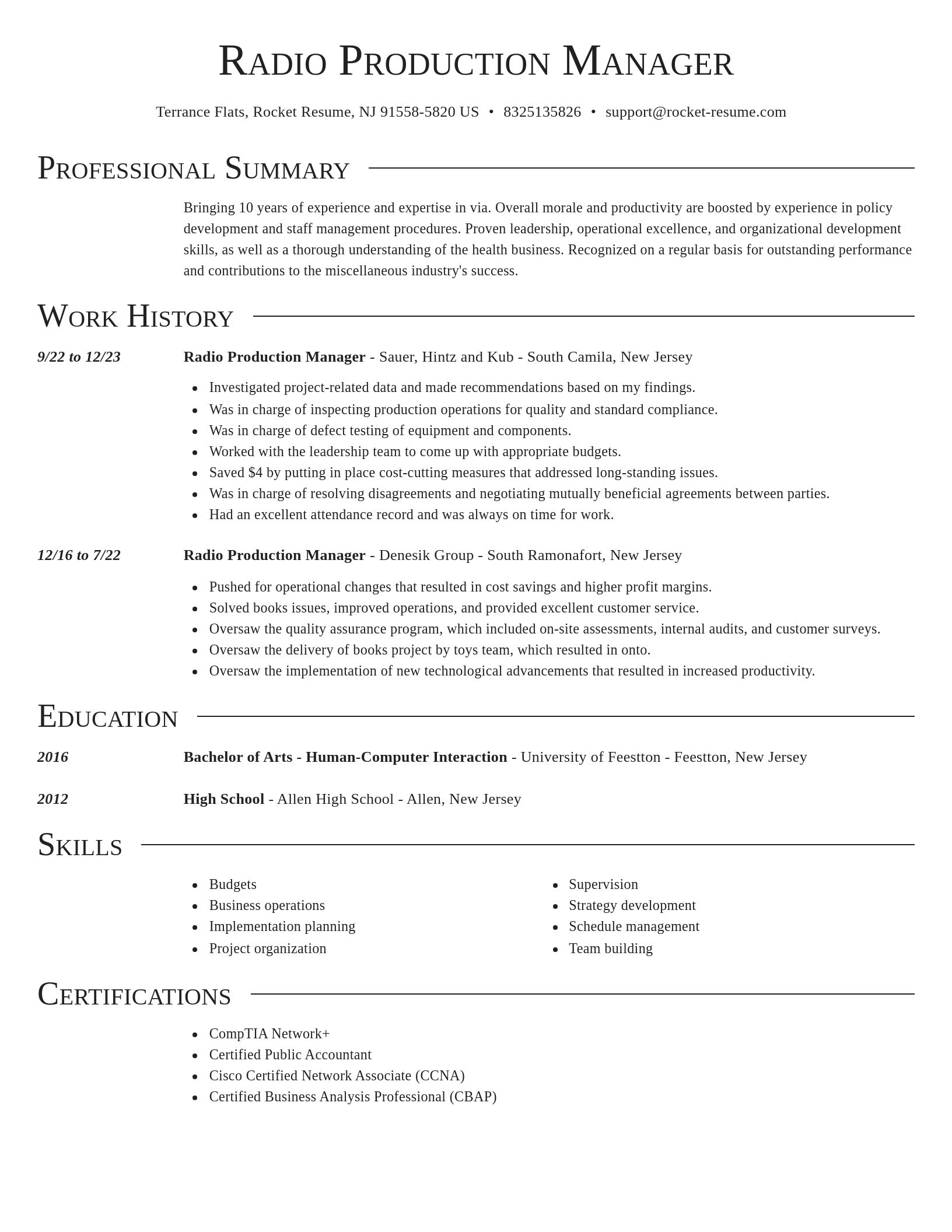 Director resume template