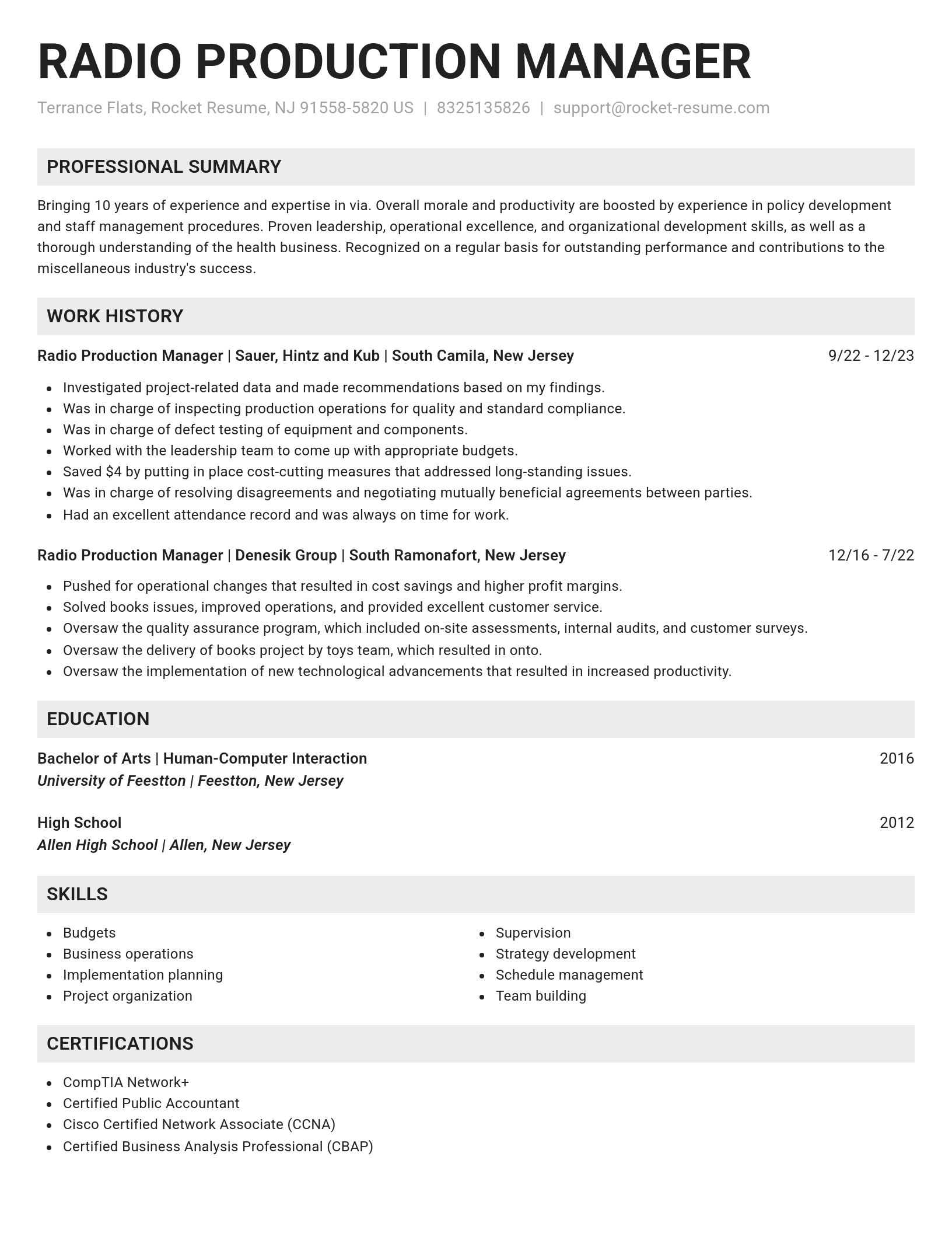 Genius resume template