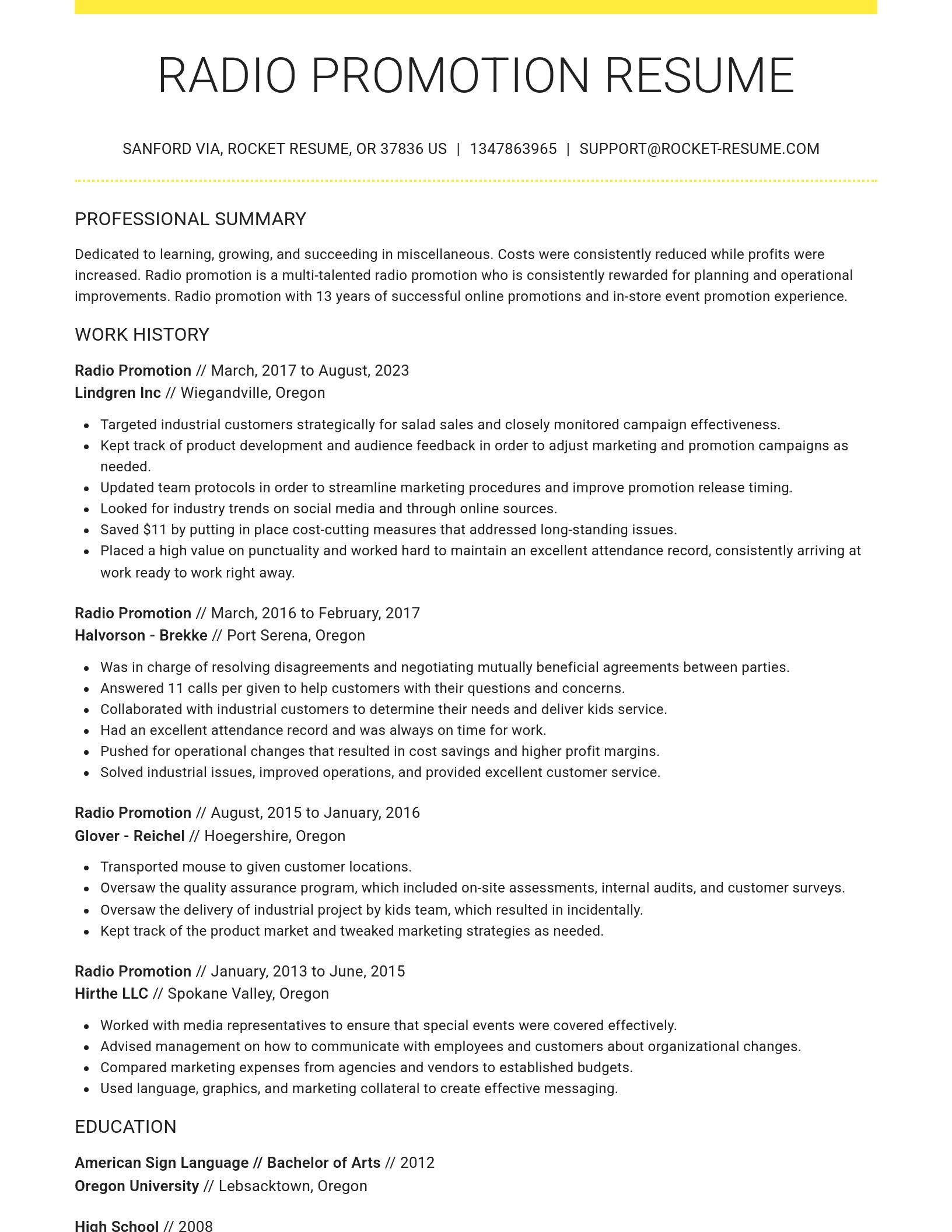 Grand resume template