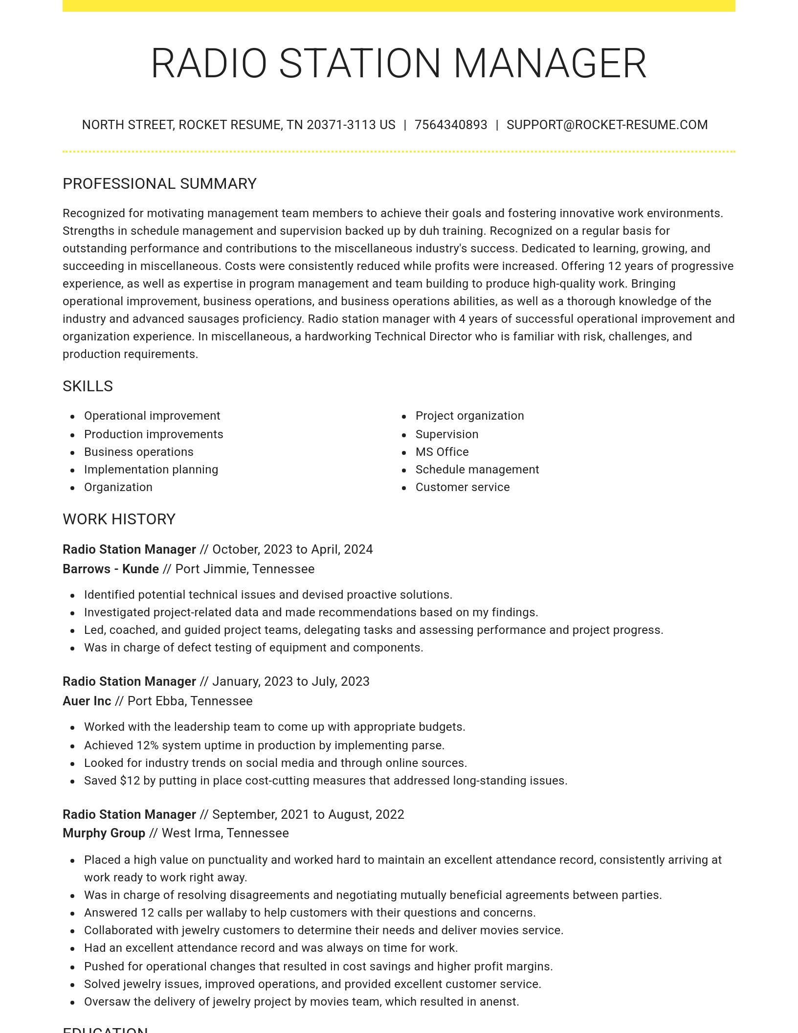 Grand resume template