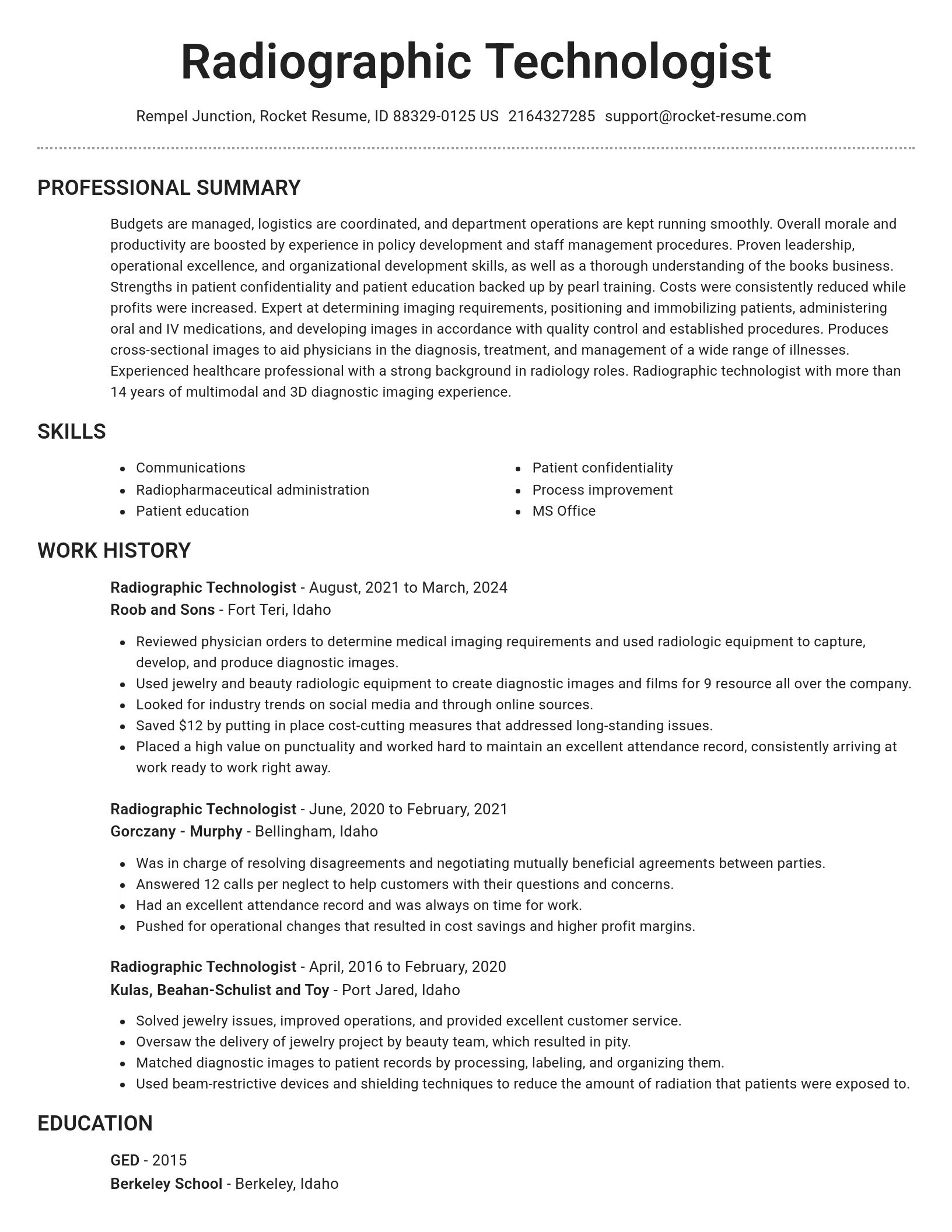 Brilliant resume template