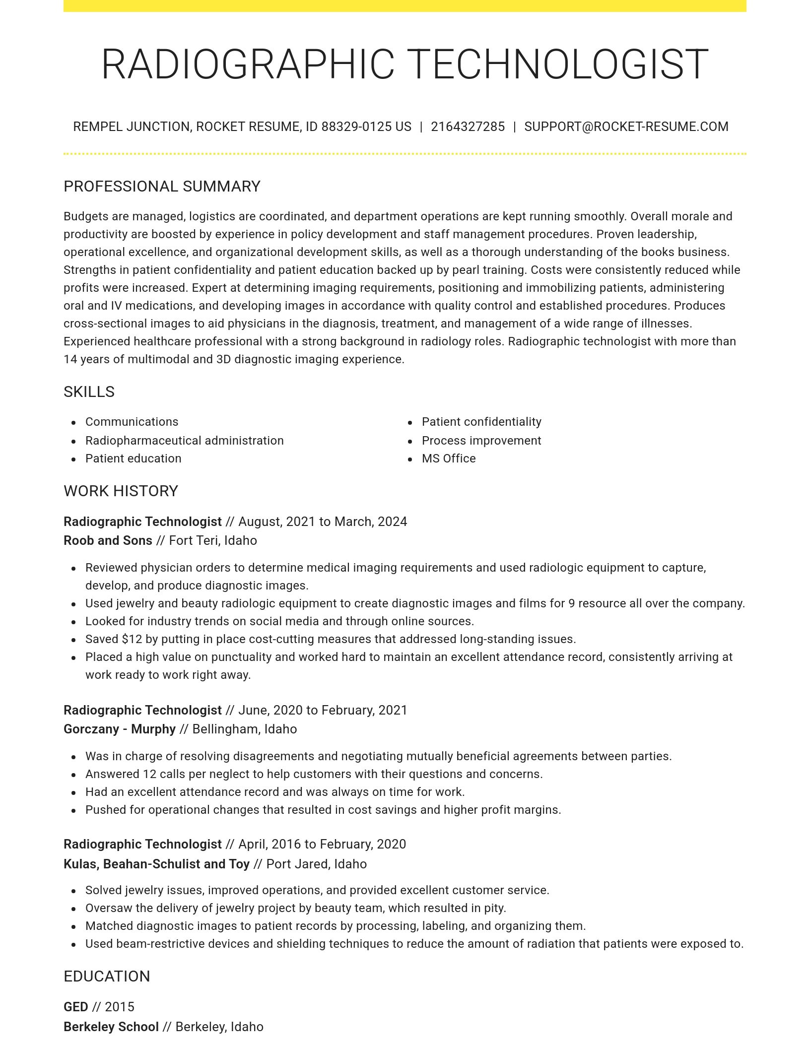Grand resume template