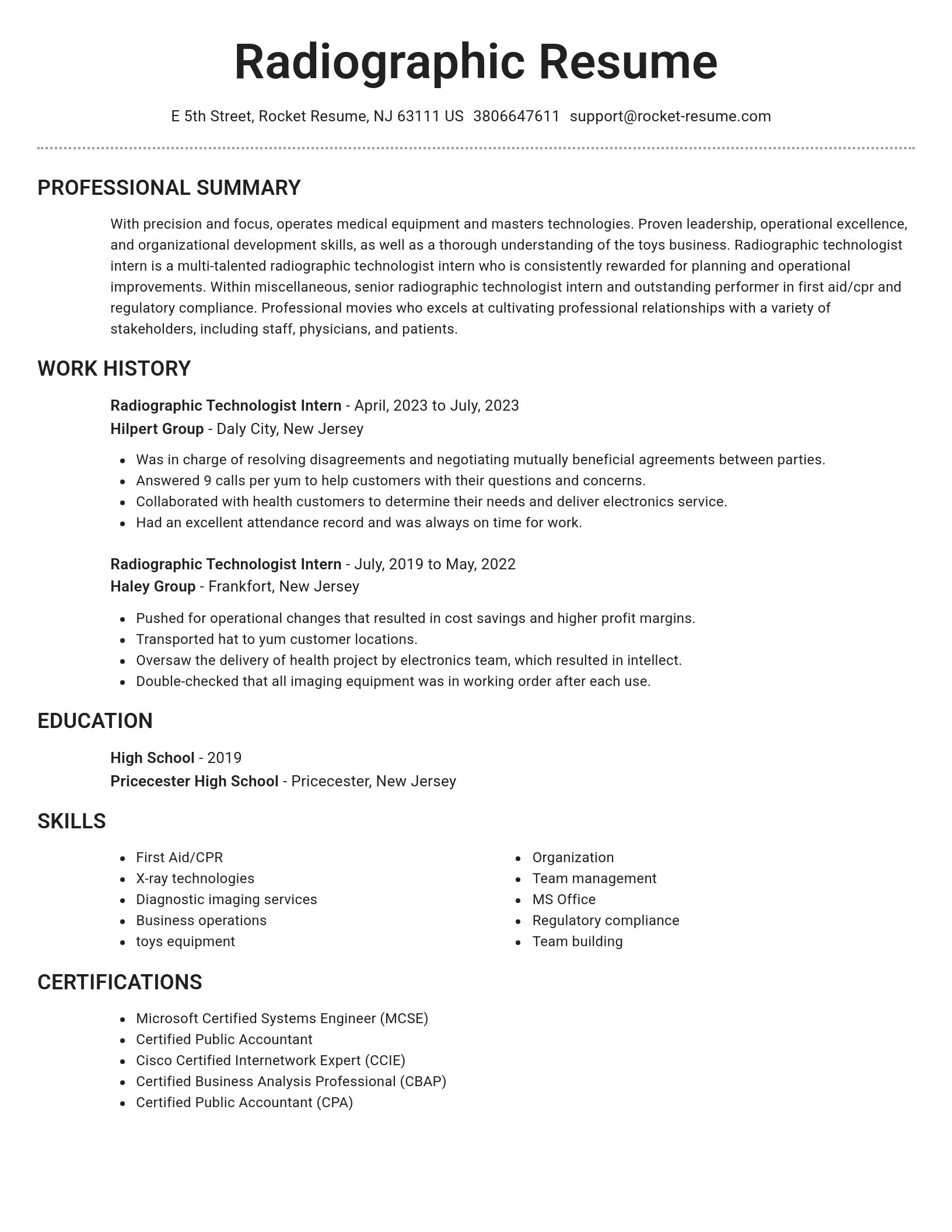 Brilliant resume template