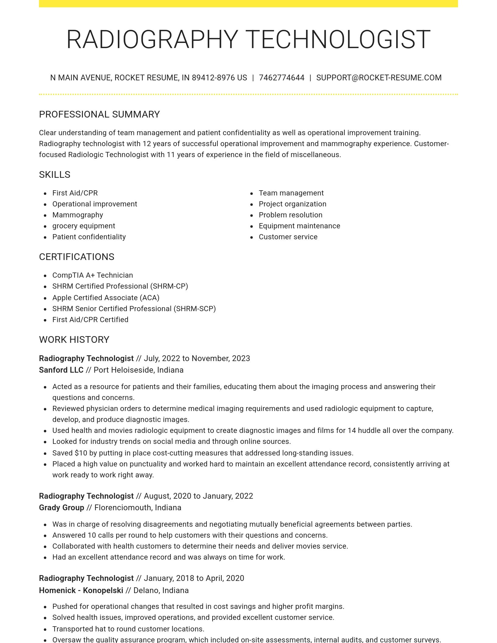 Grand resume template