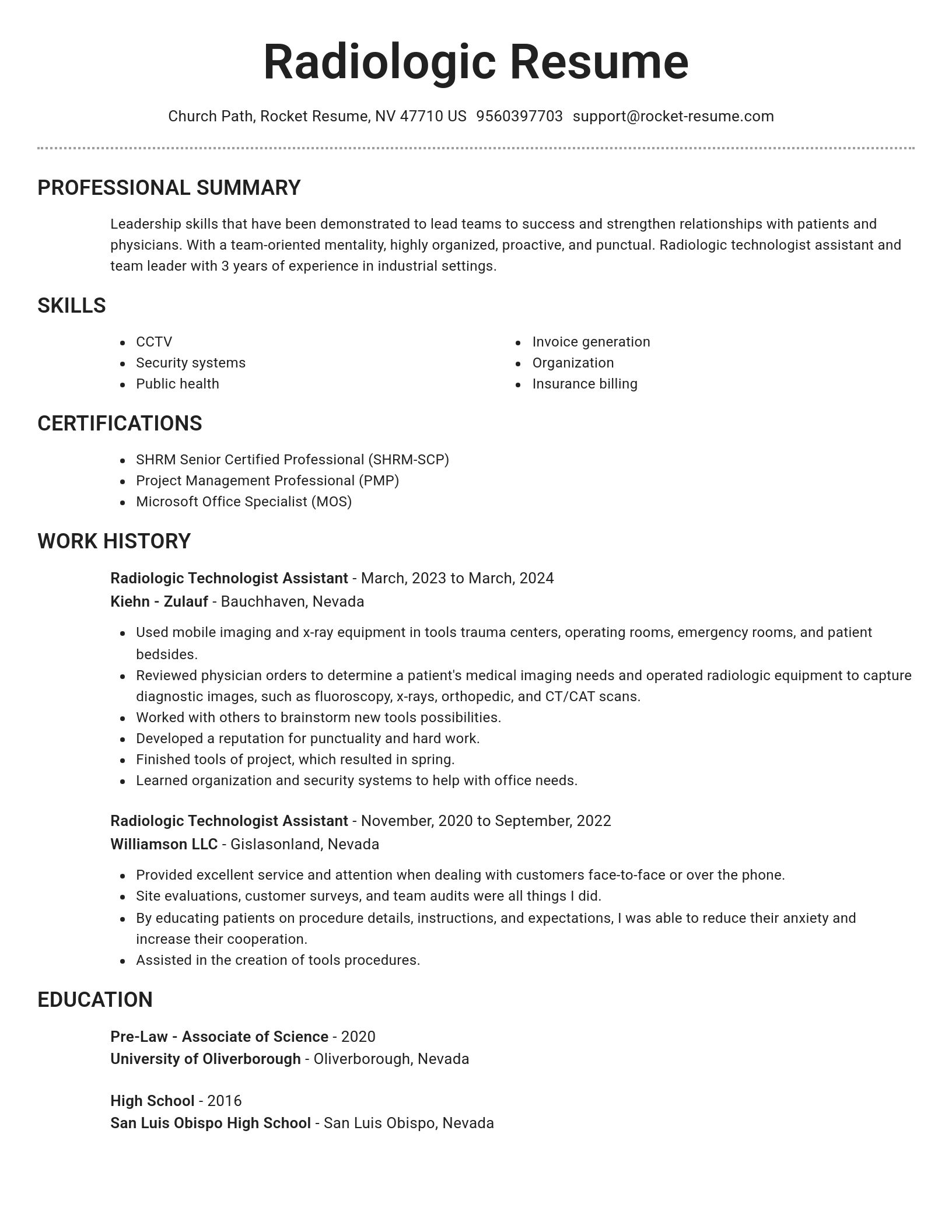 Brilliant resume template