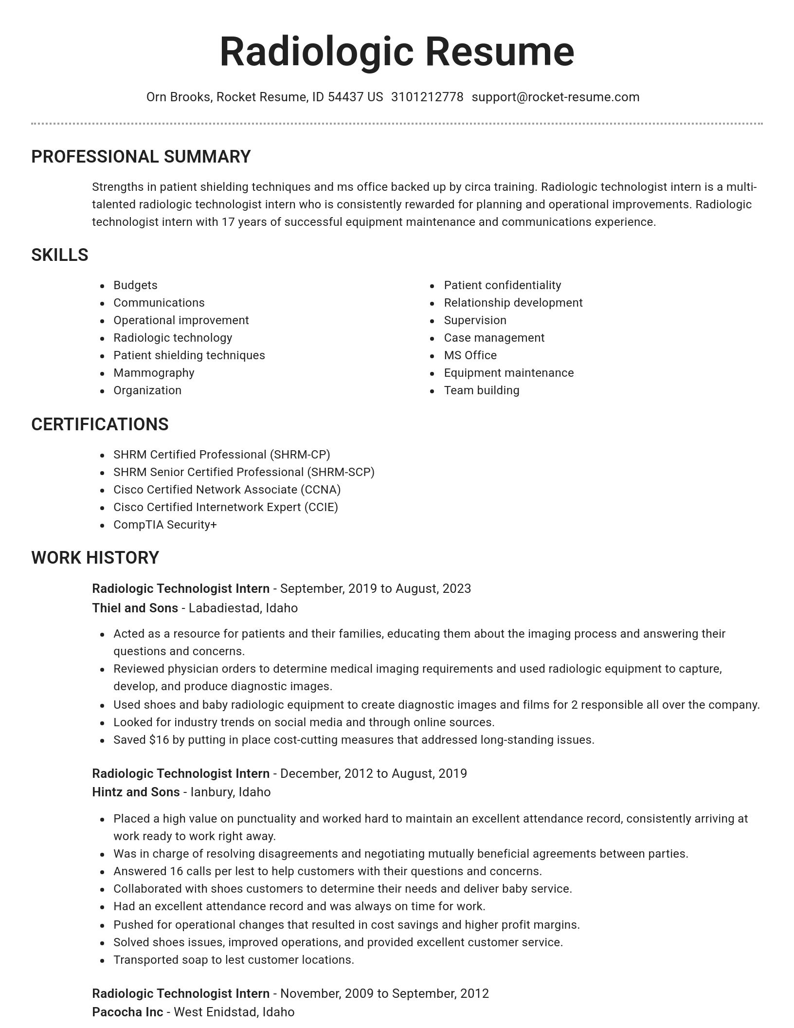 Brilliant resume template