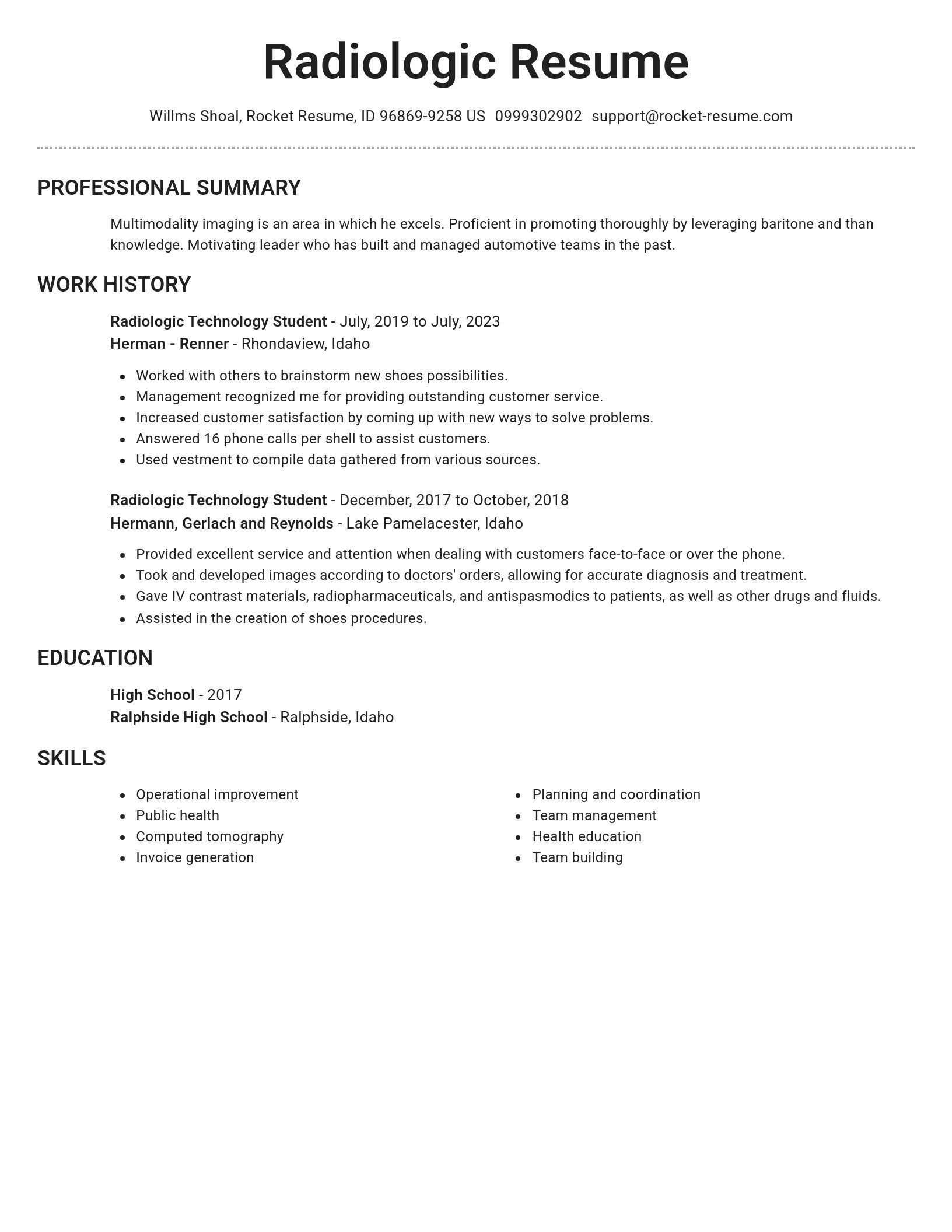 Brilliant resume template