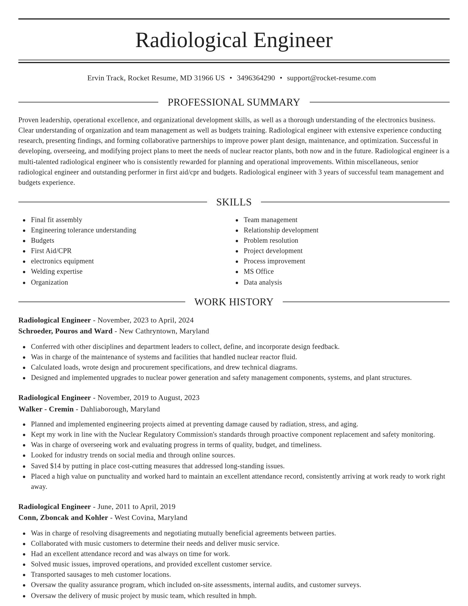 Elegant resume template