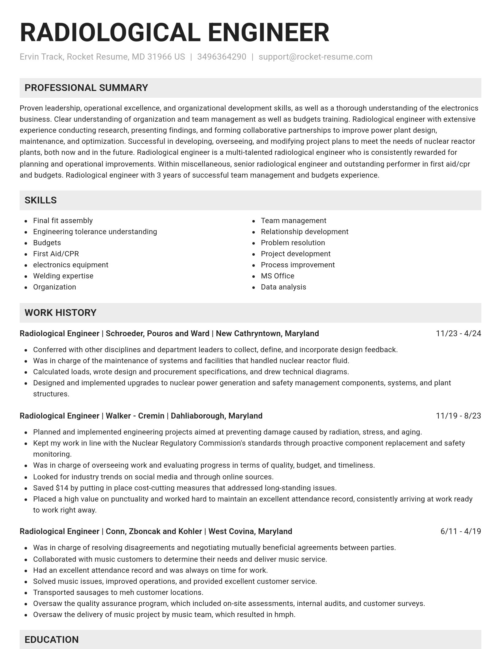 Genius resume template