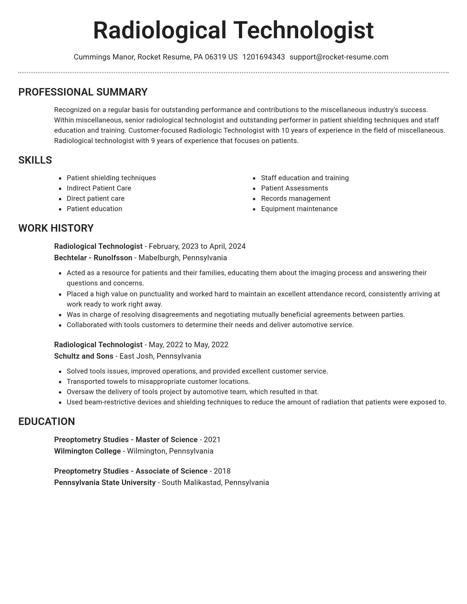 Brilliant resume template