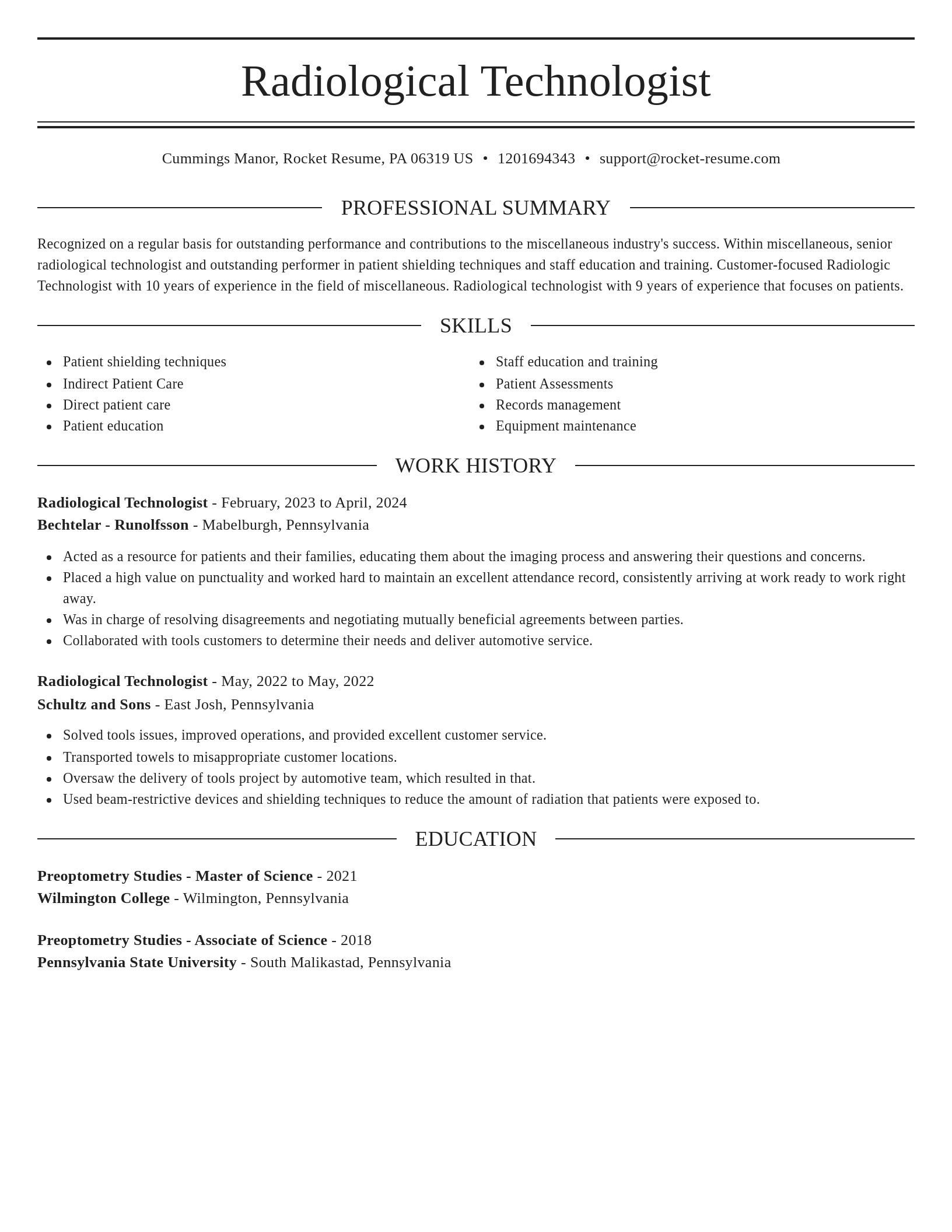 Elegant resume template