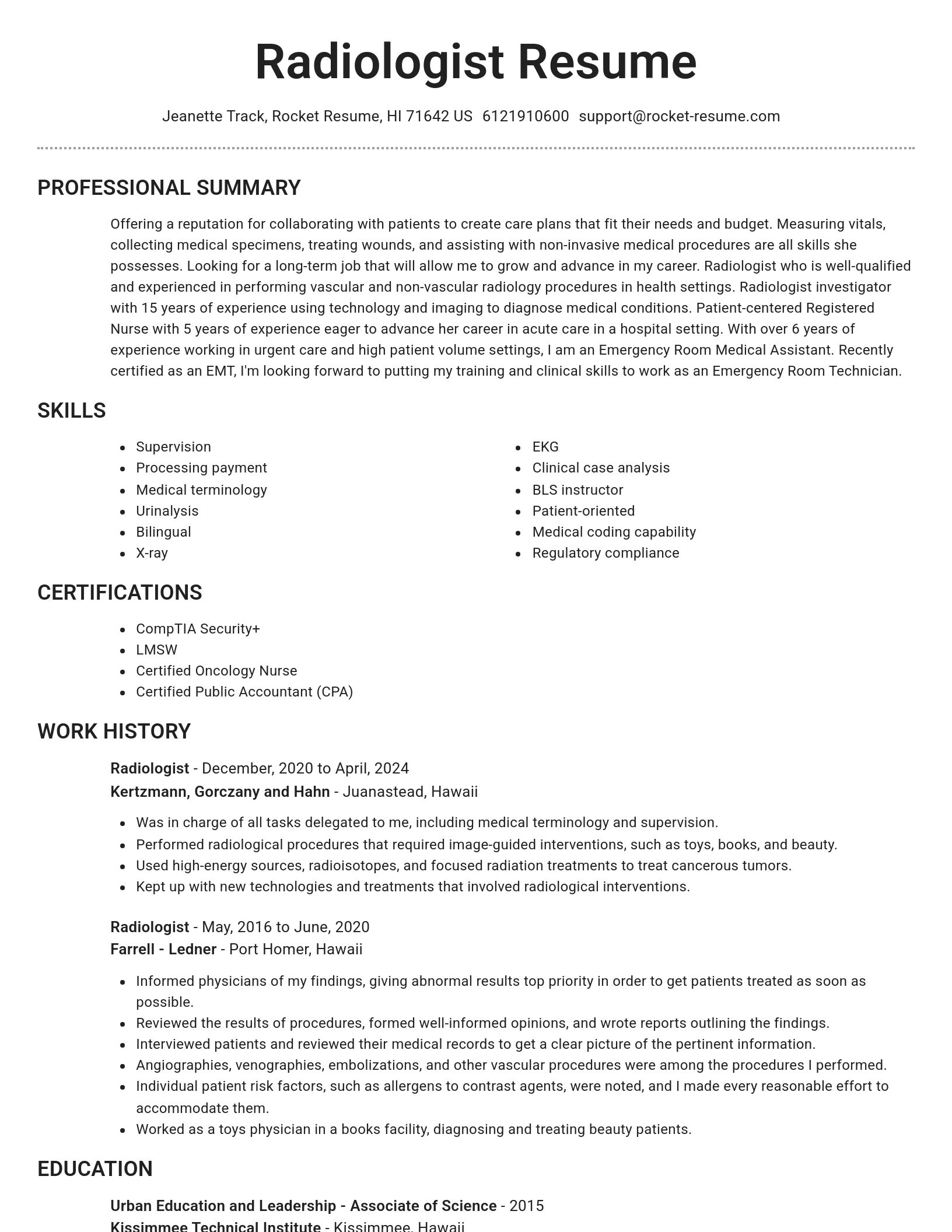 Brilliant resume template