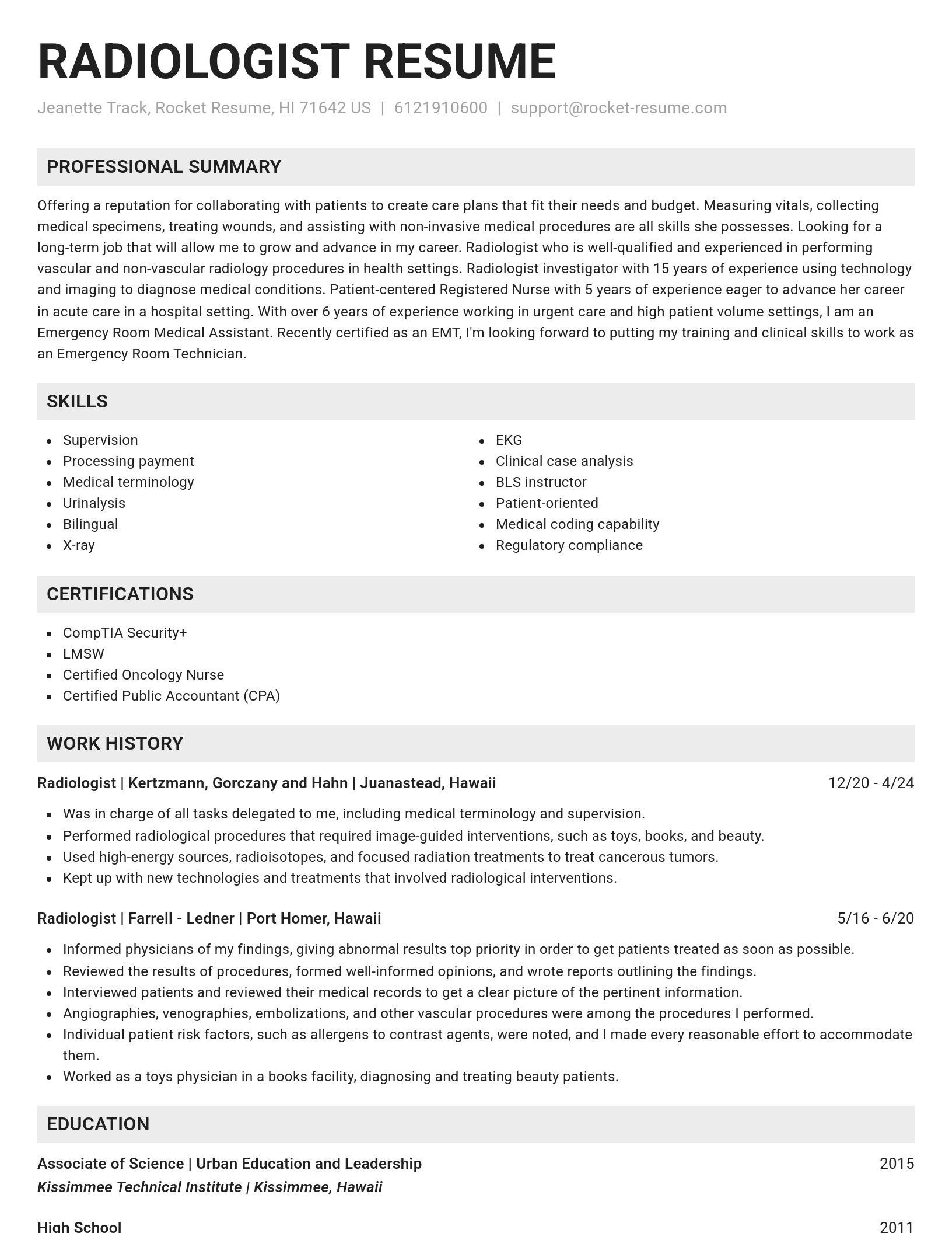 Genius resume template