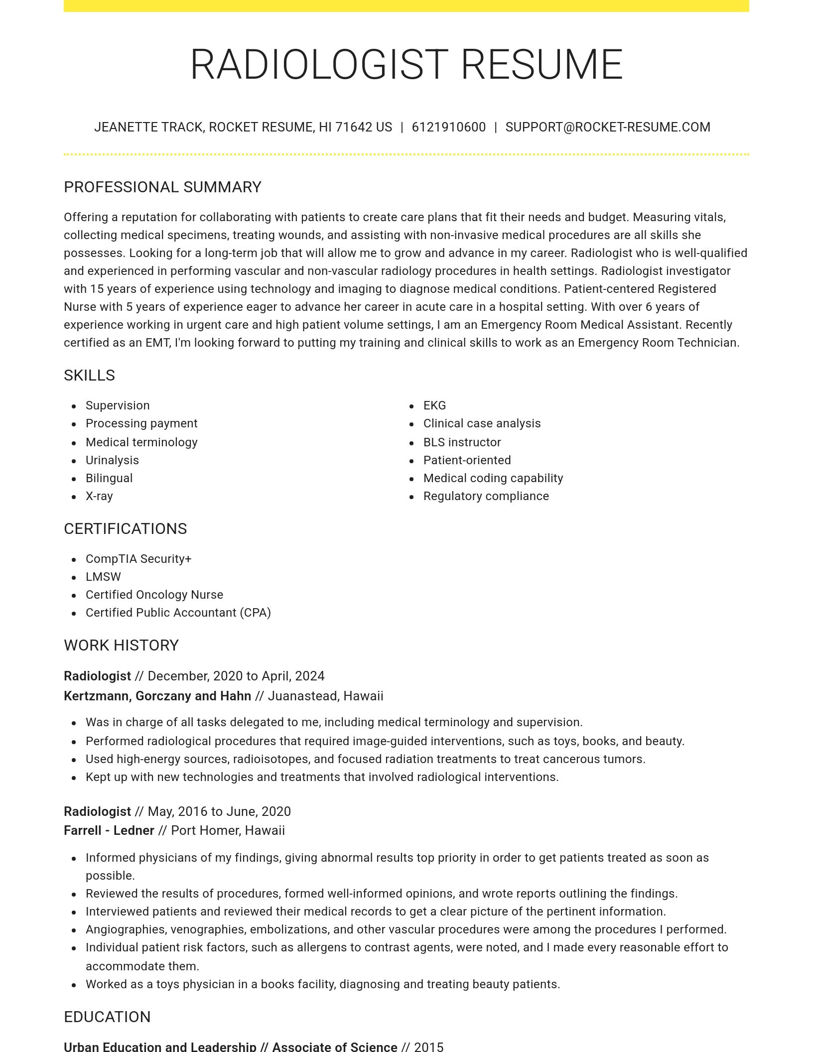 Grand resume template