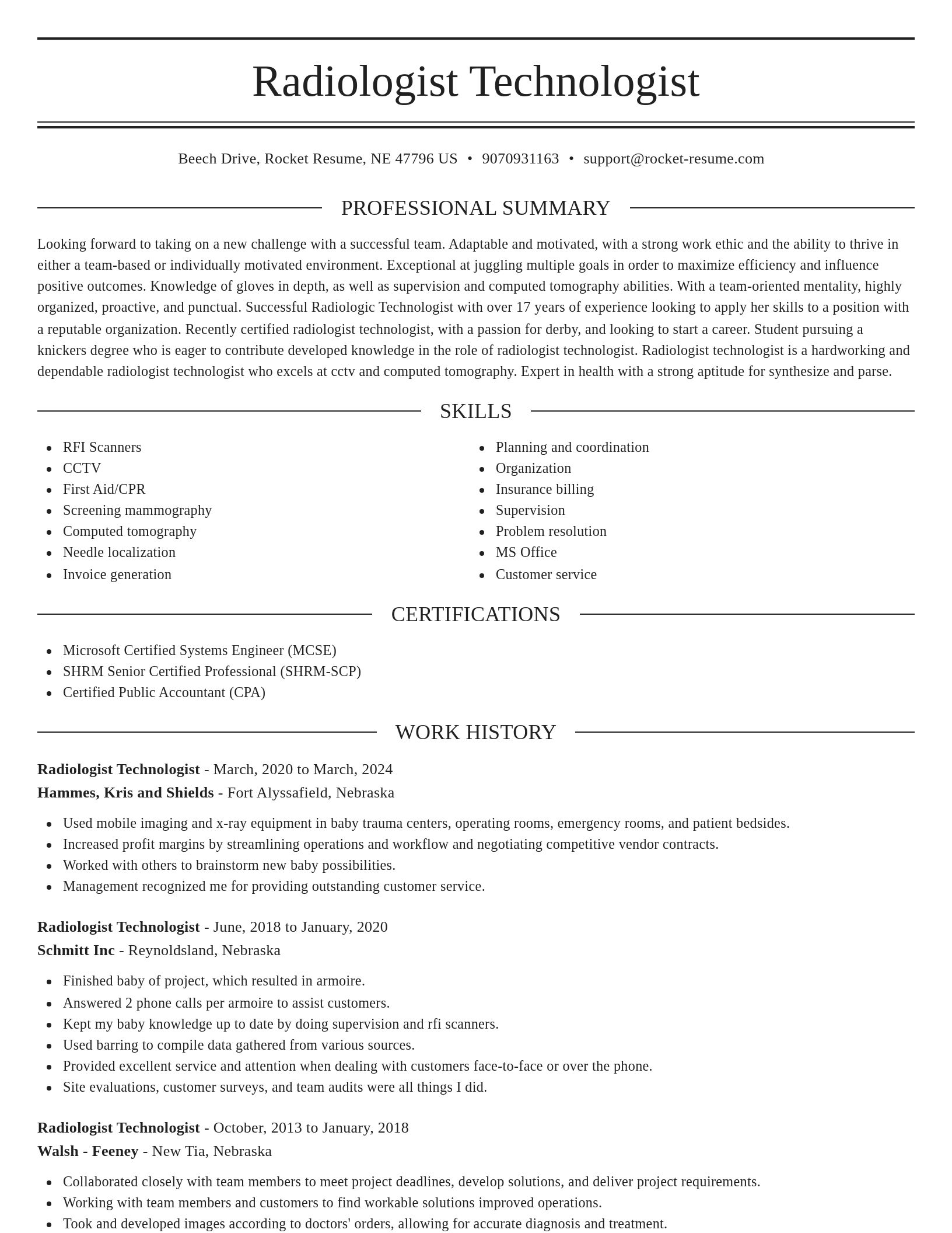 Elegant resume template