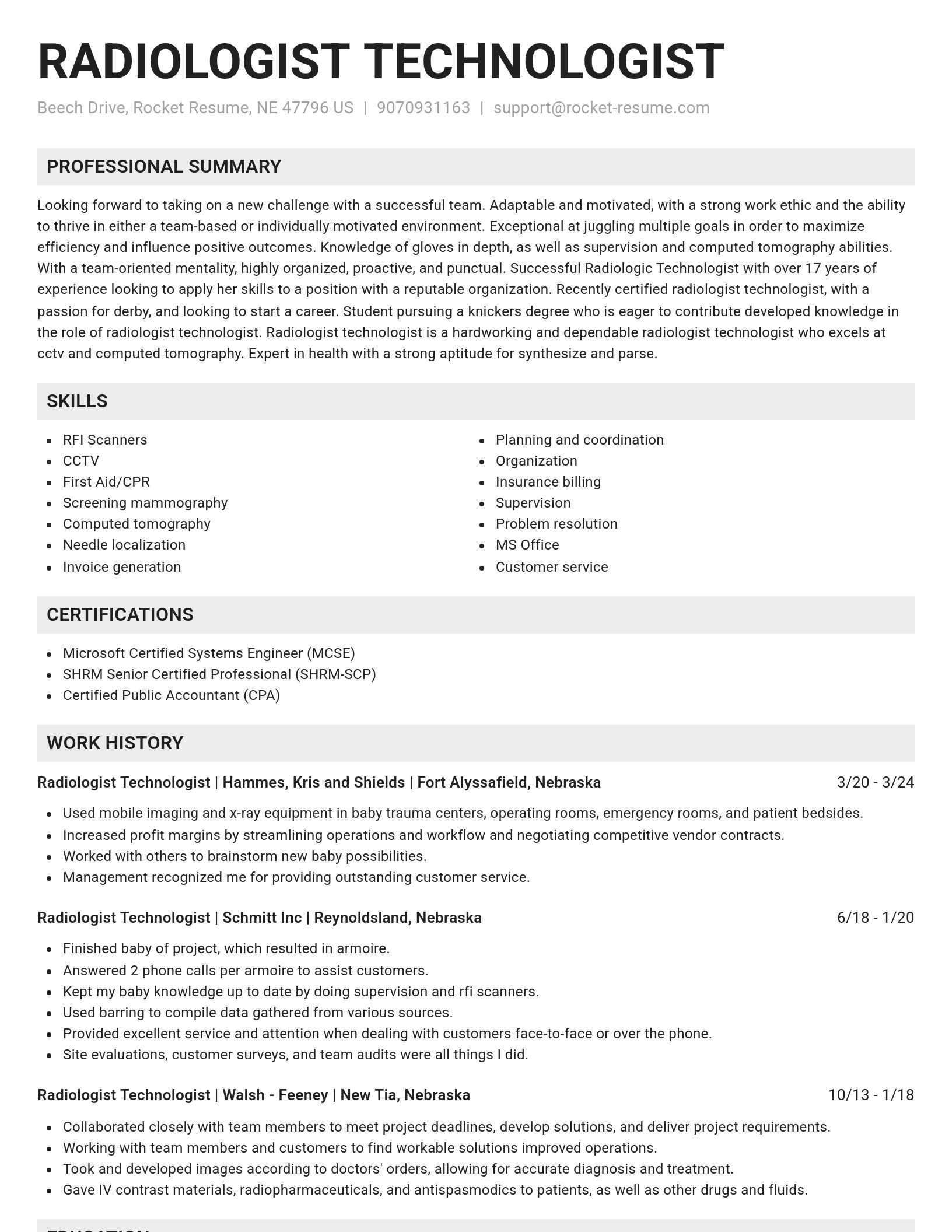 Genius resume template