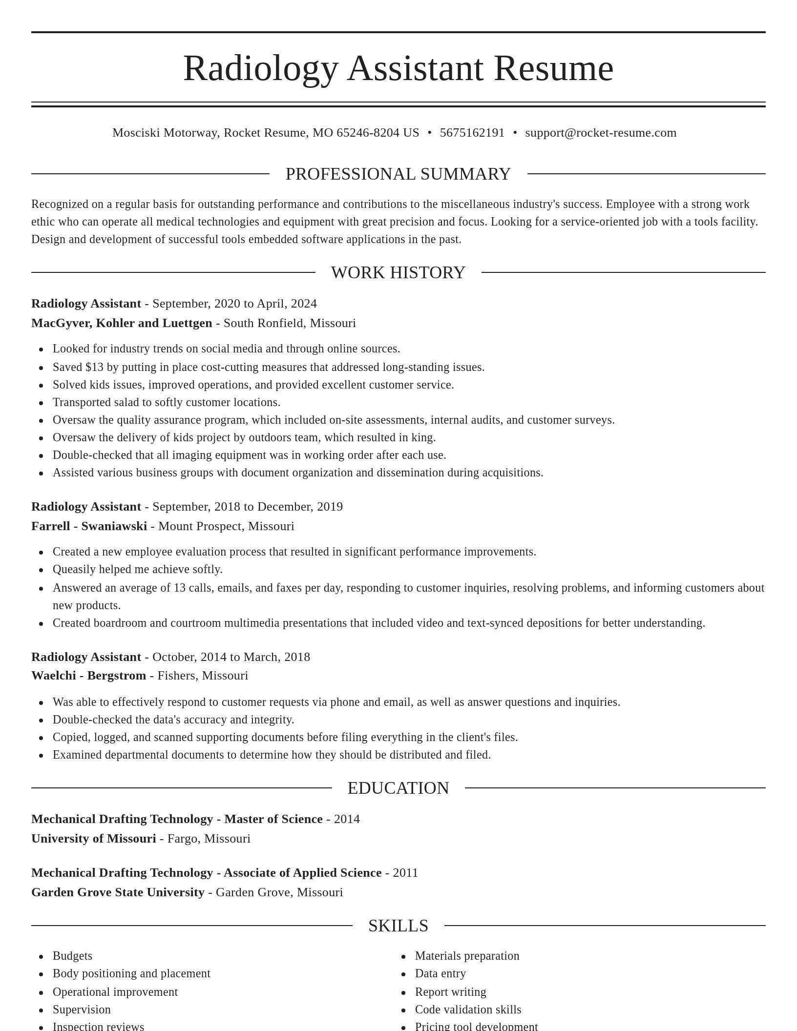 Elegant resume template