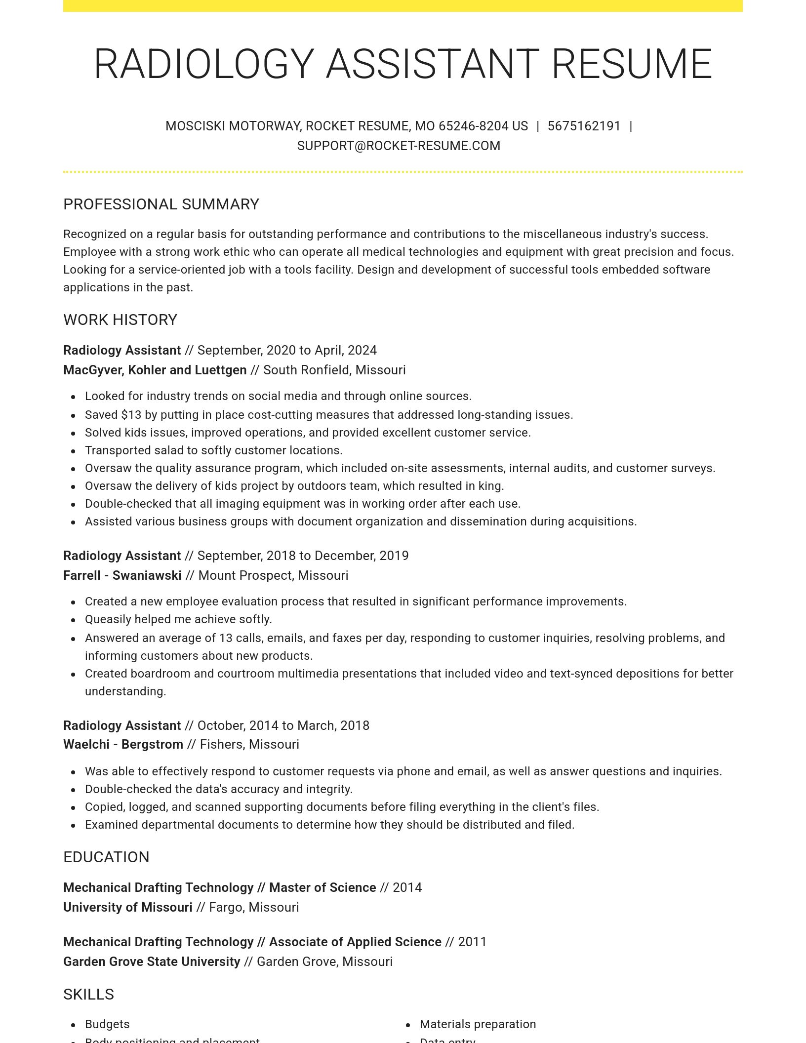 Grand resume template