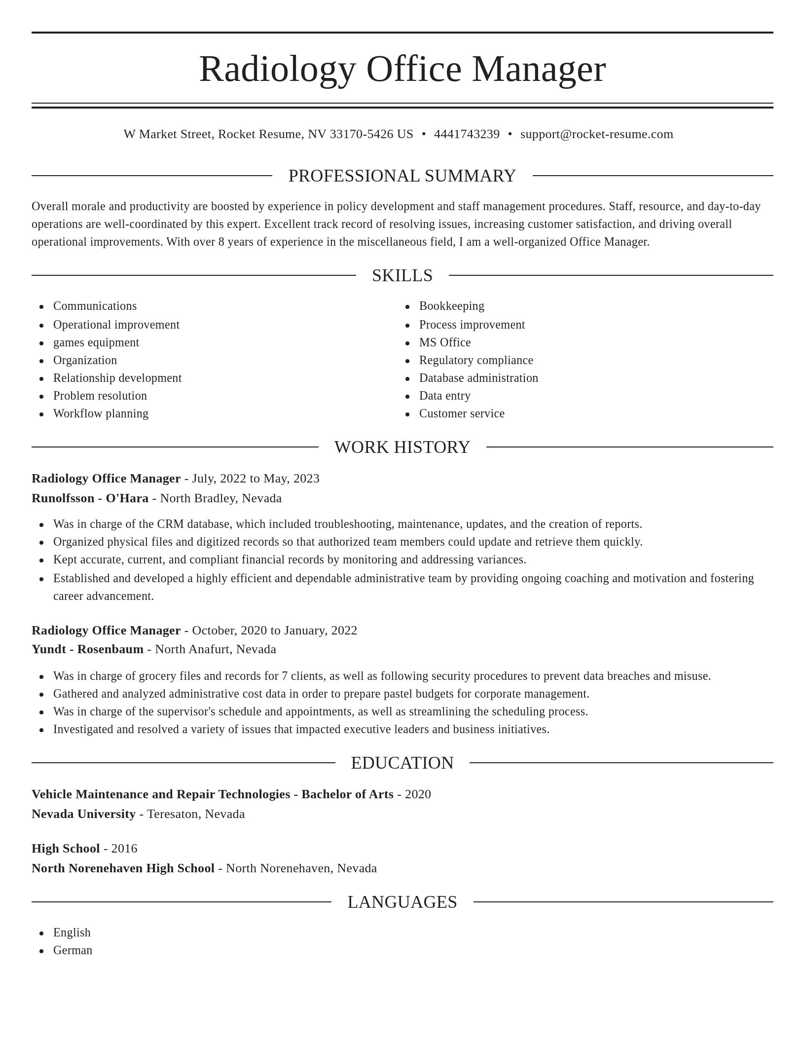 Elegant resume template
