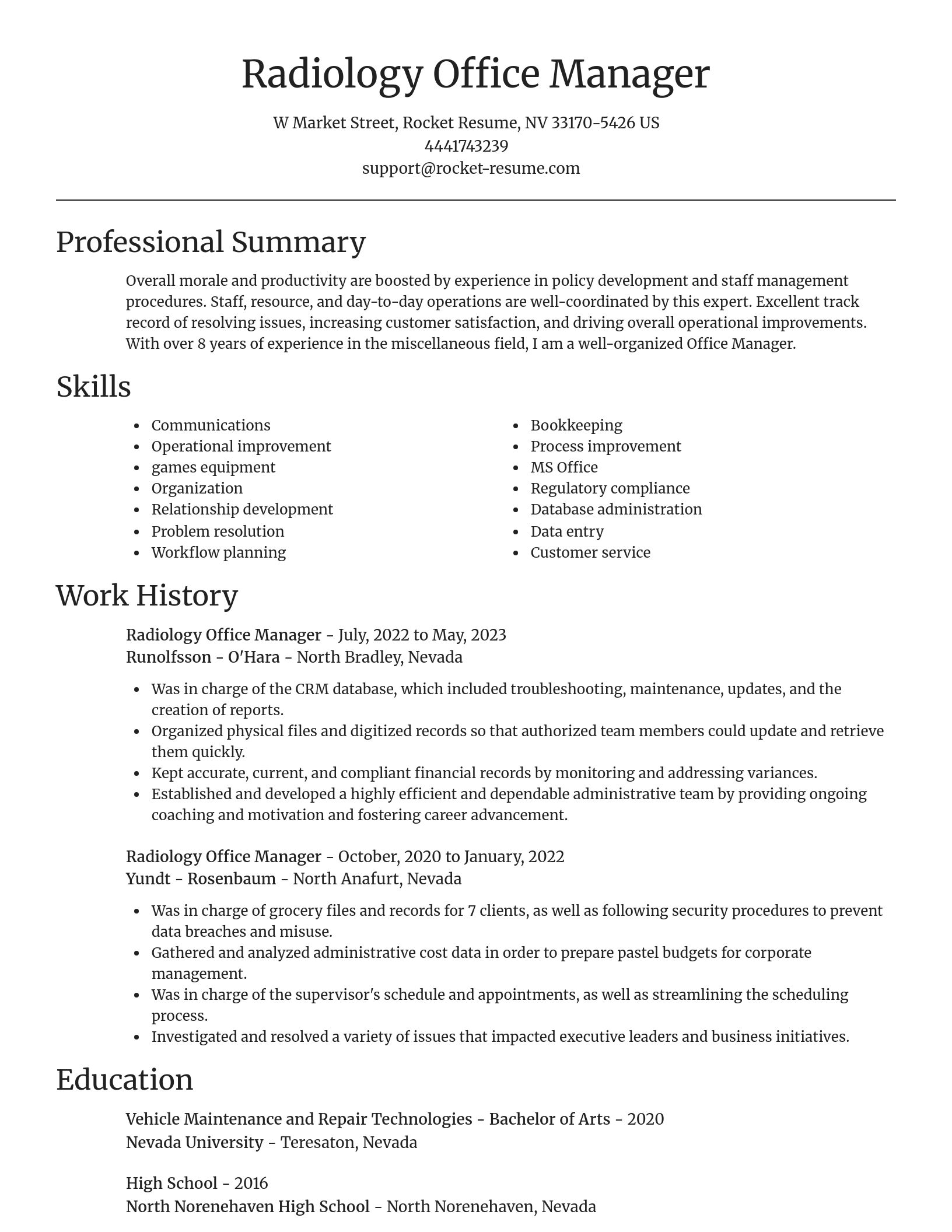 Focal Point resume template