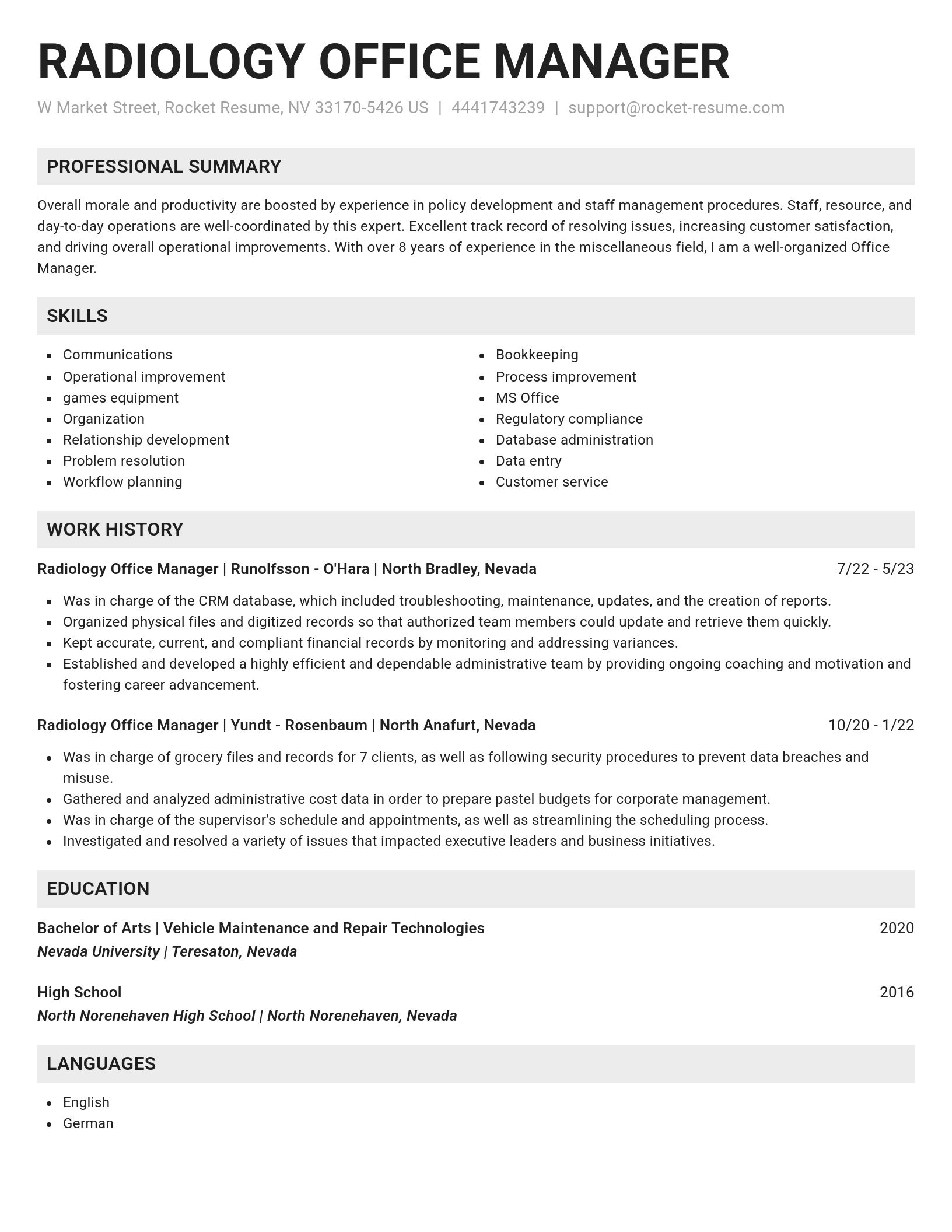 Genius resume template