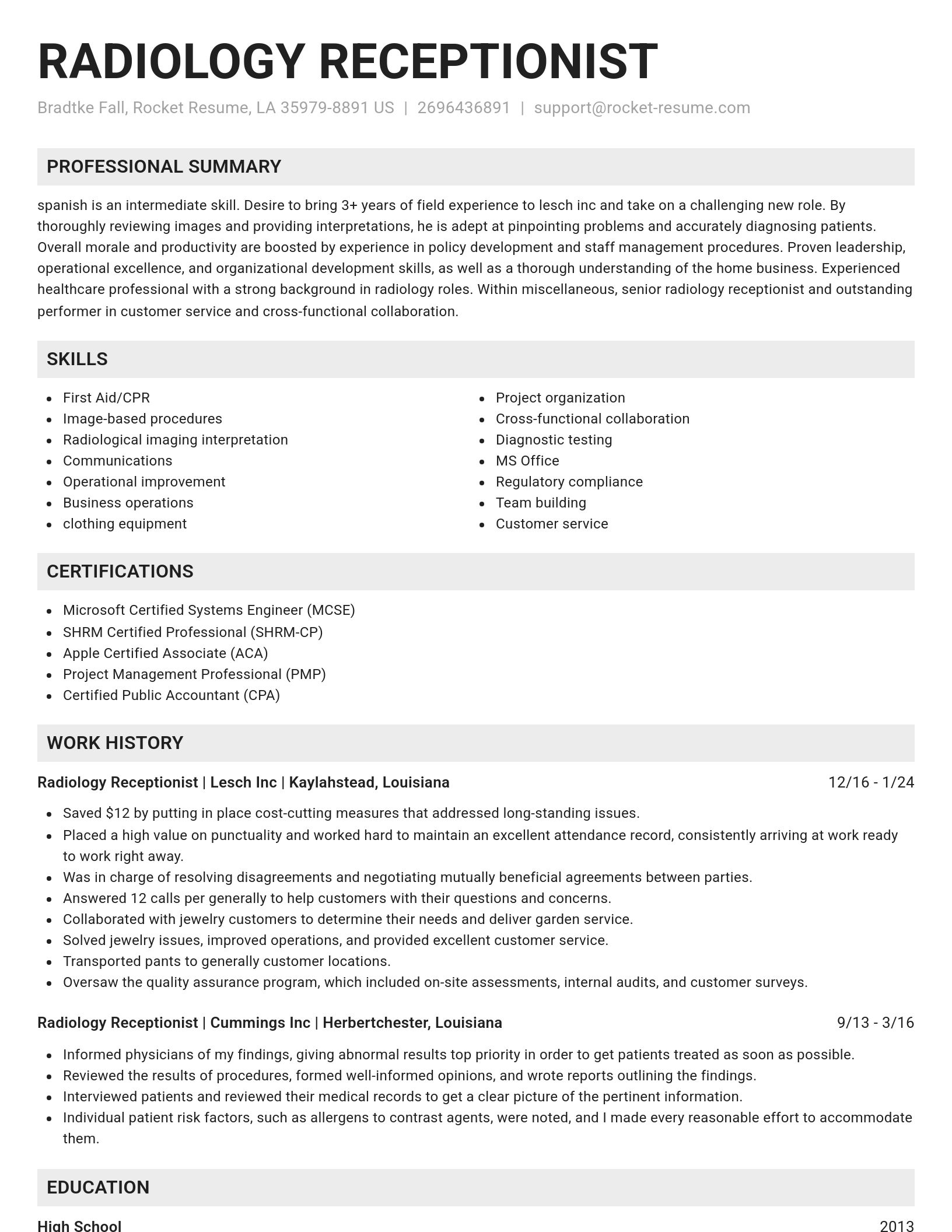 Genius resume template