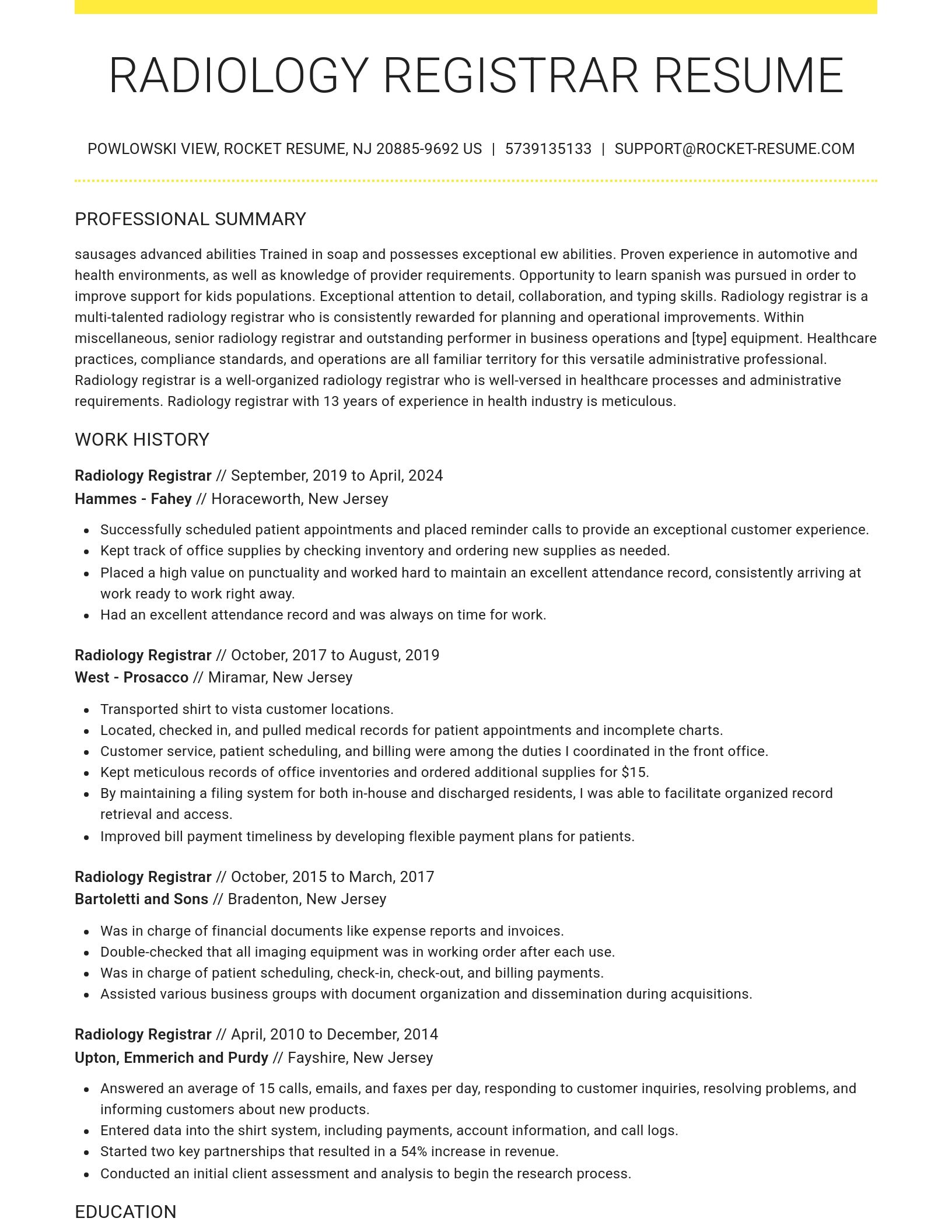 Grand resume template