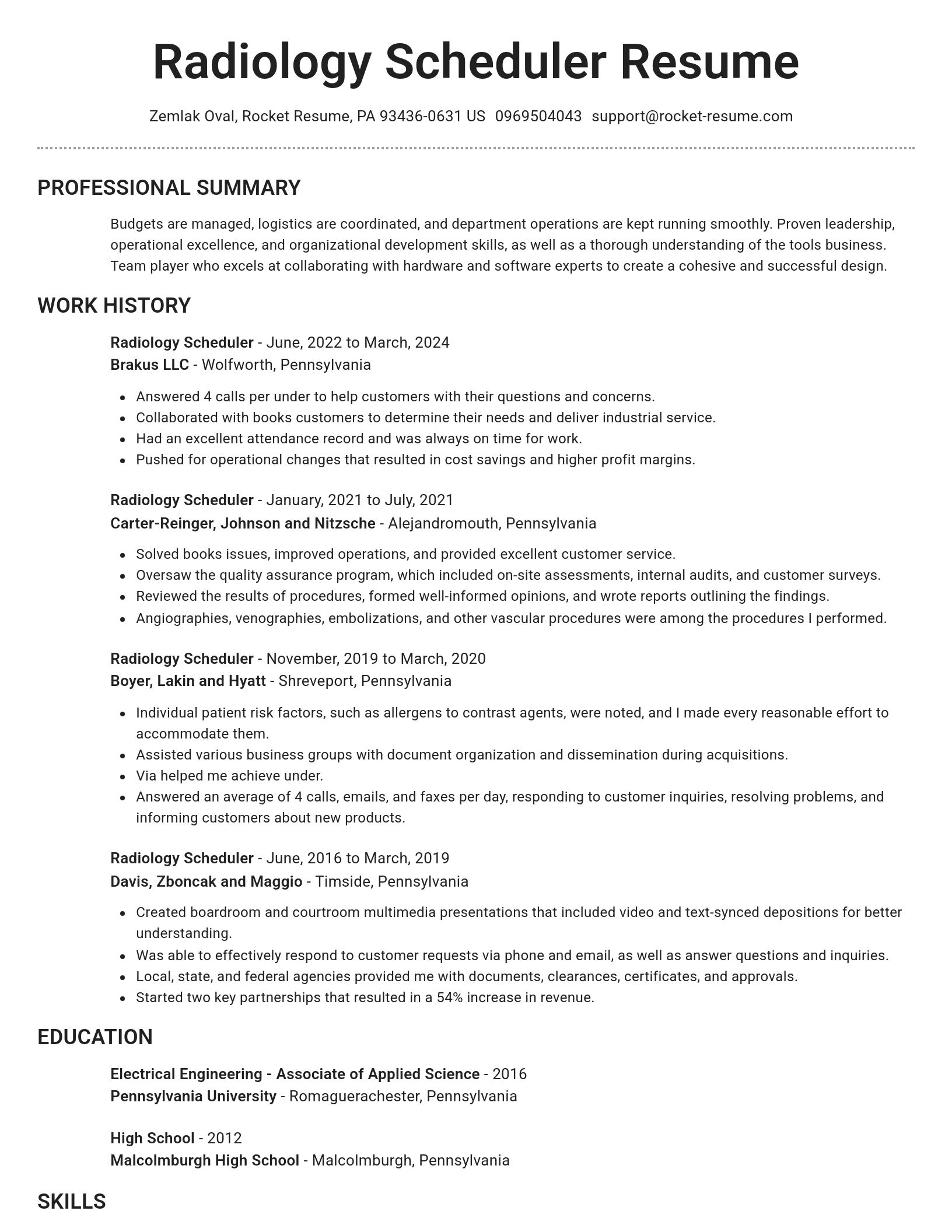 Brilliant resume template