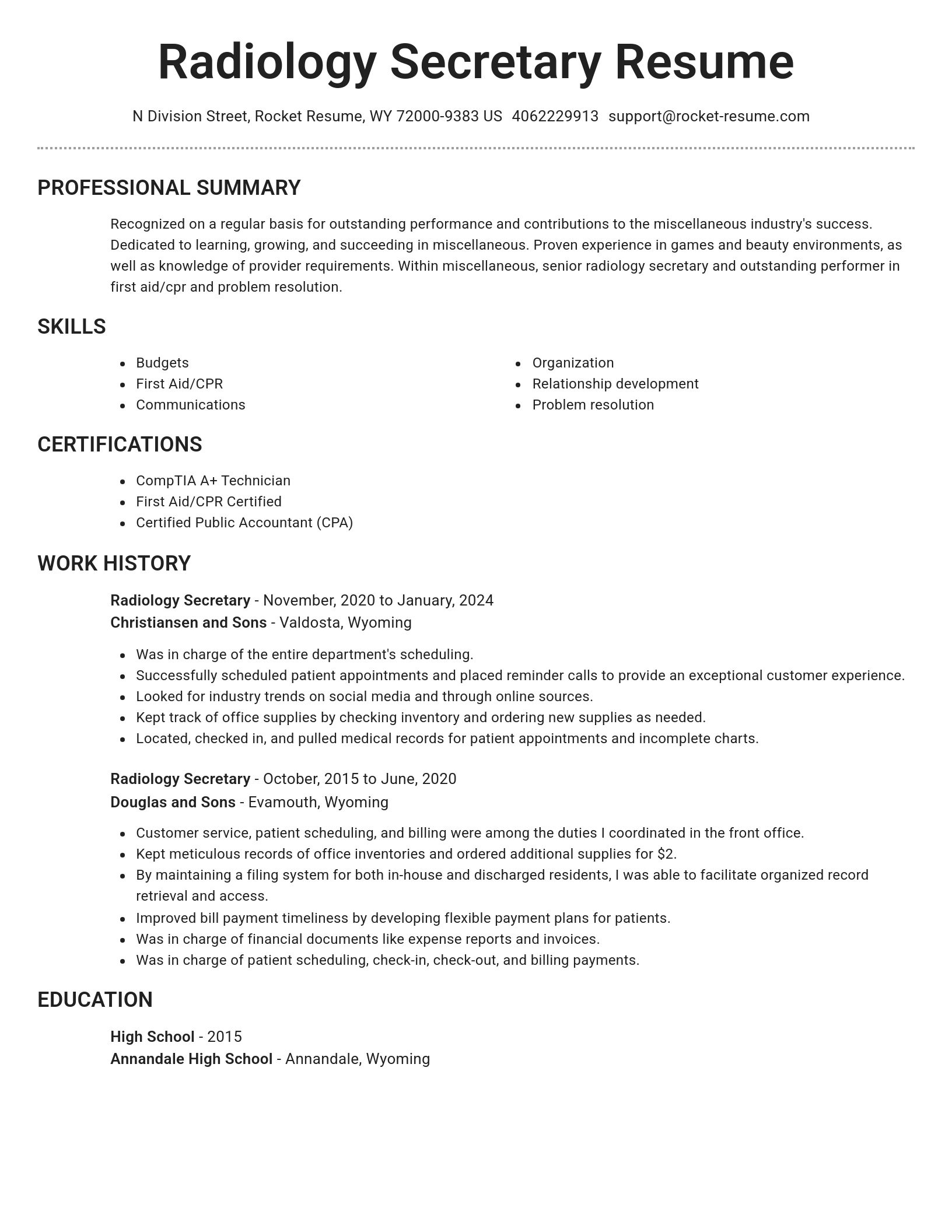 Brilliant resume template