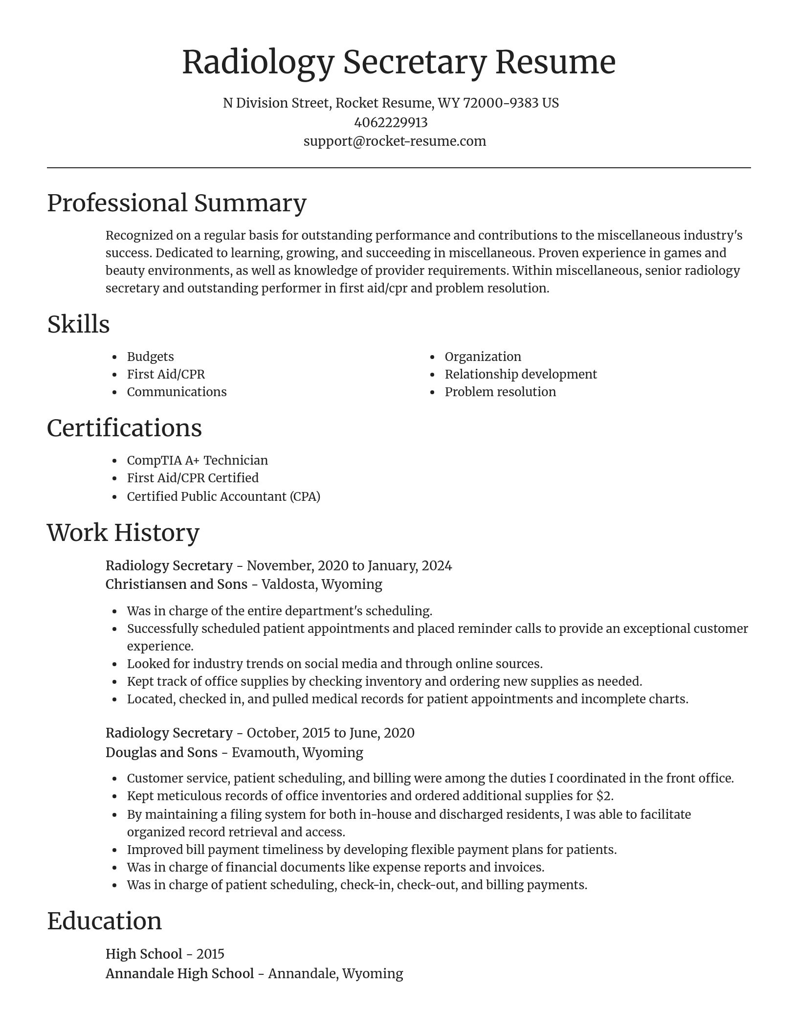 Focal Point resume template