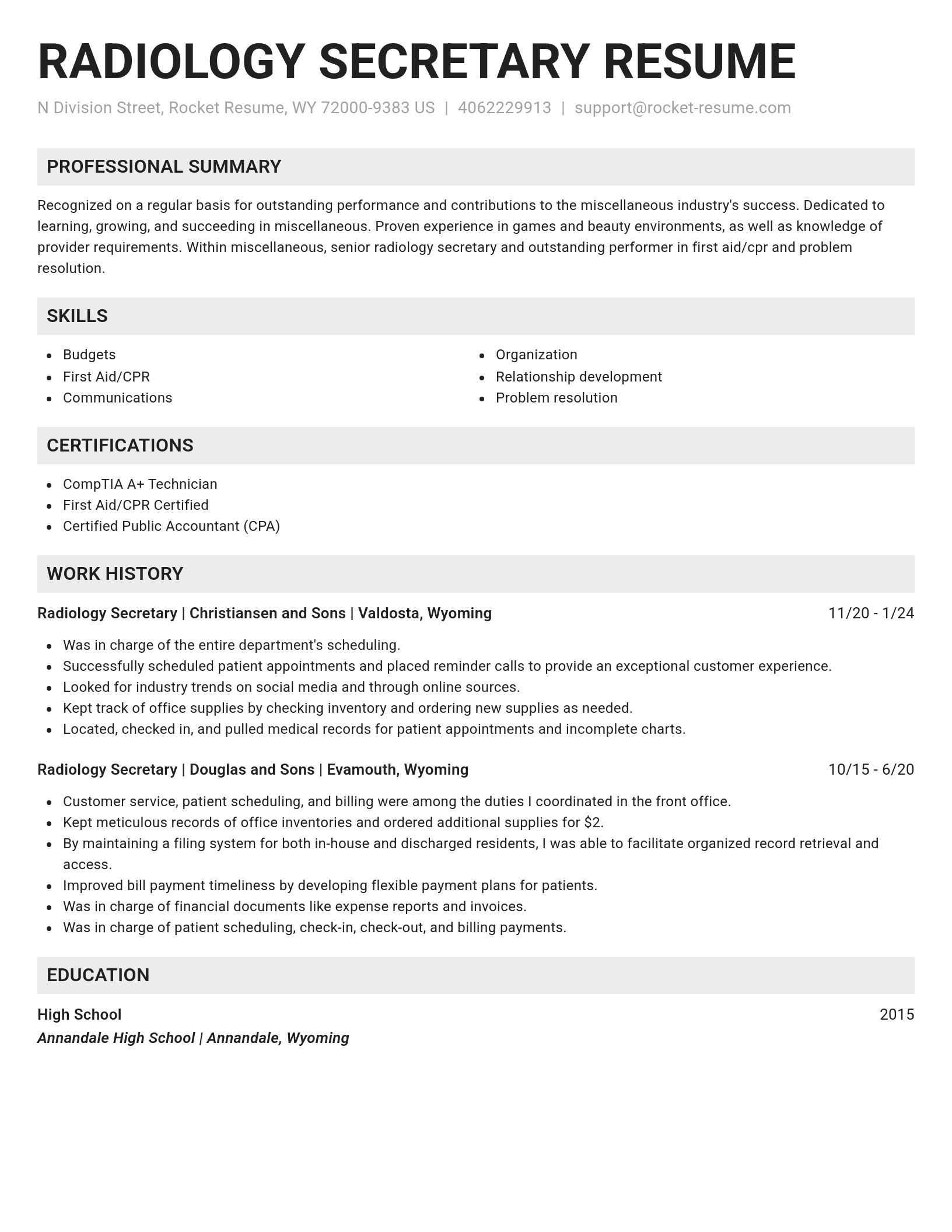 Genius resume template