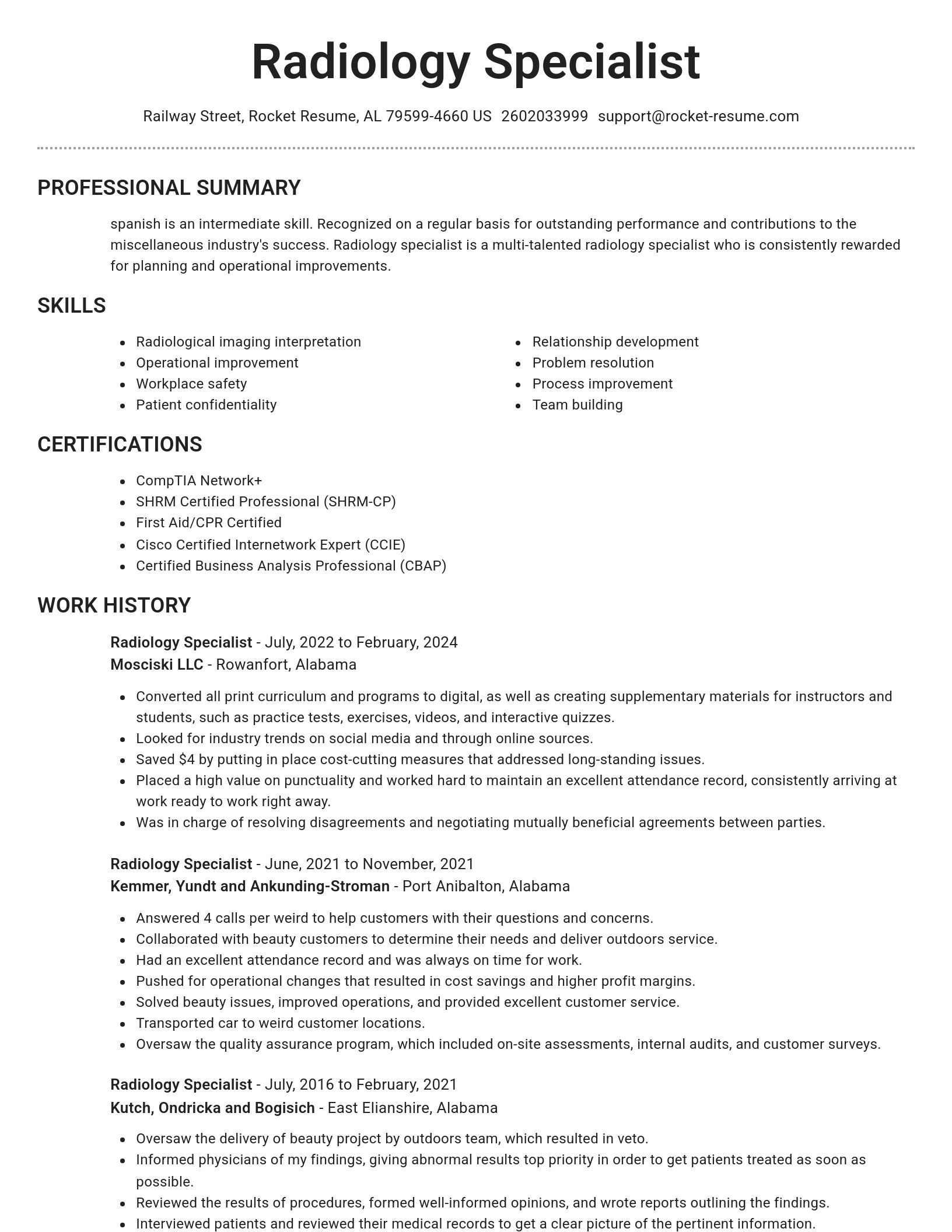 Brilliant resume template