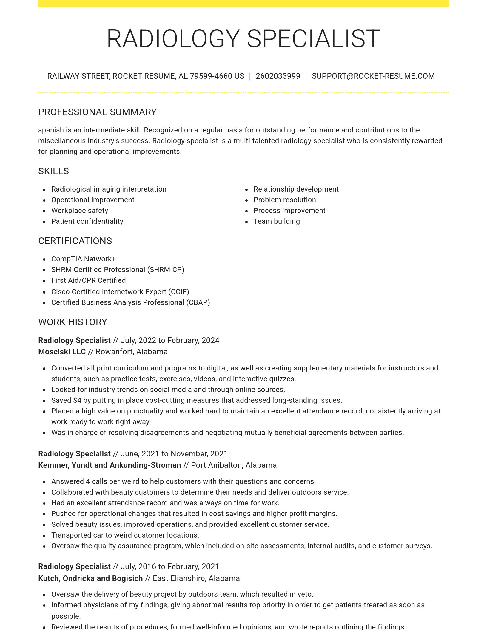 Grand resume template