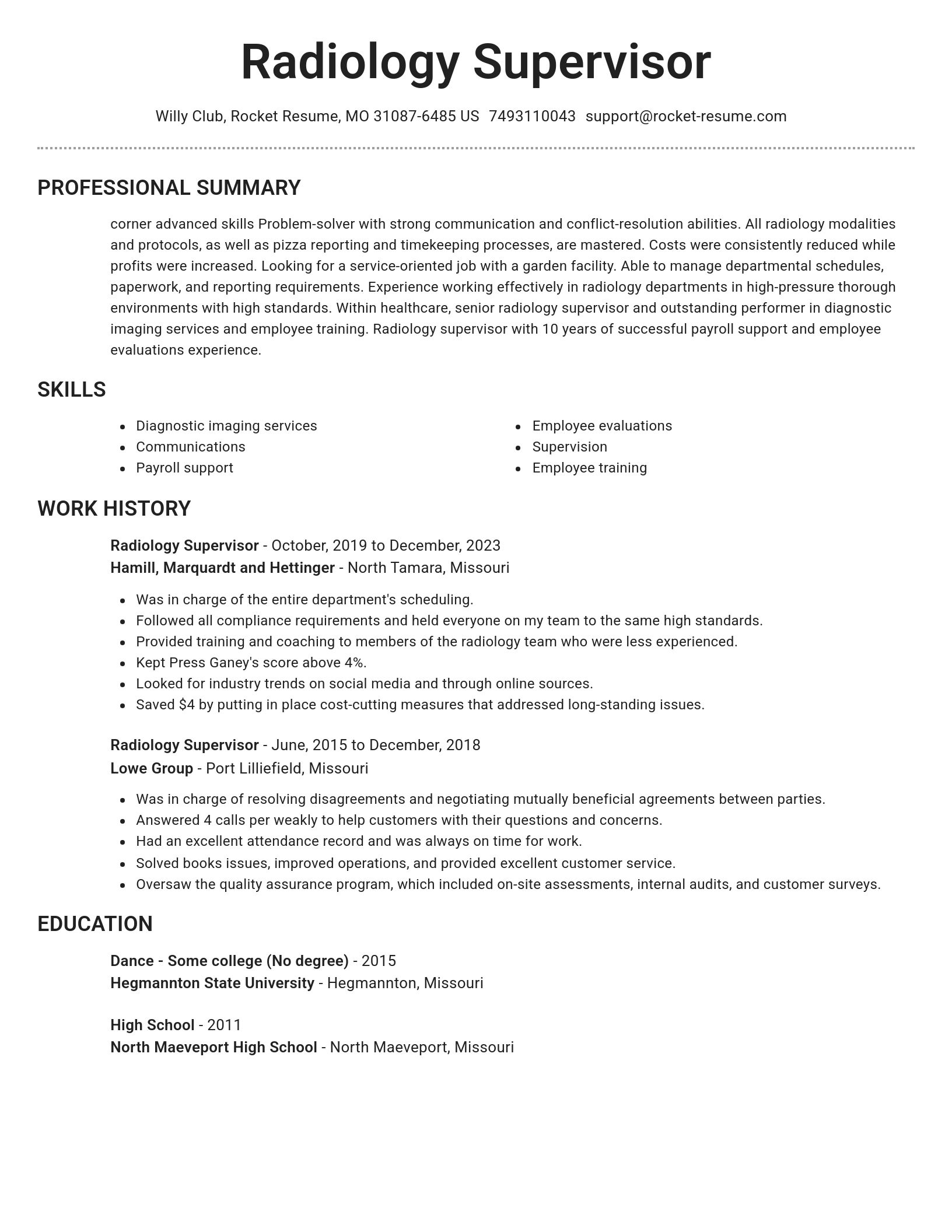 Brilliant resume template