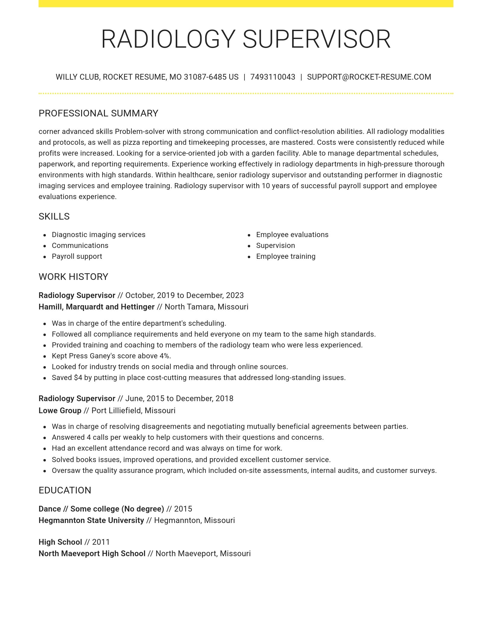 Grand resume template
