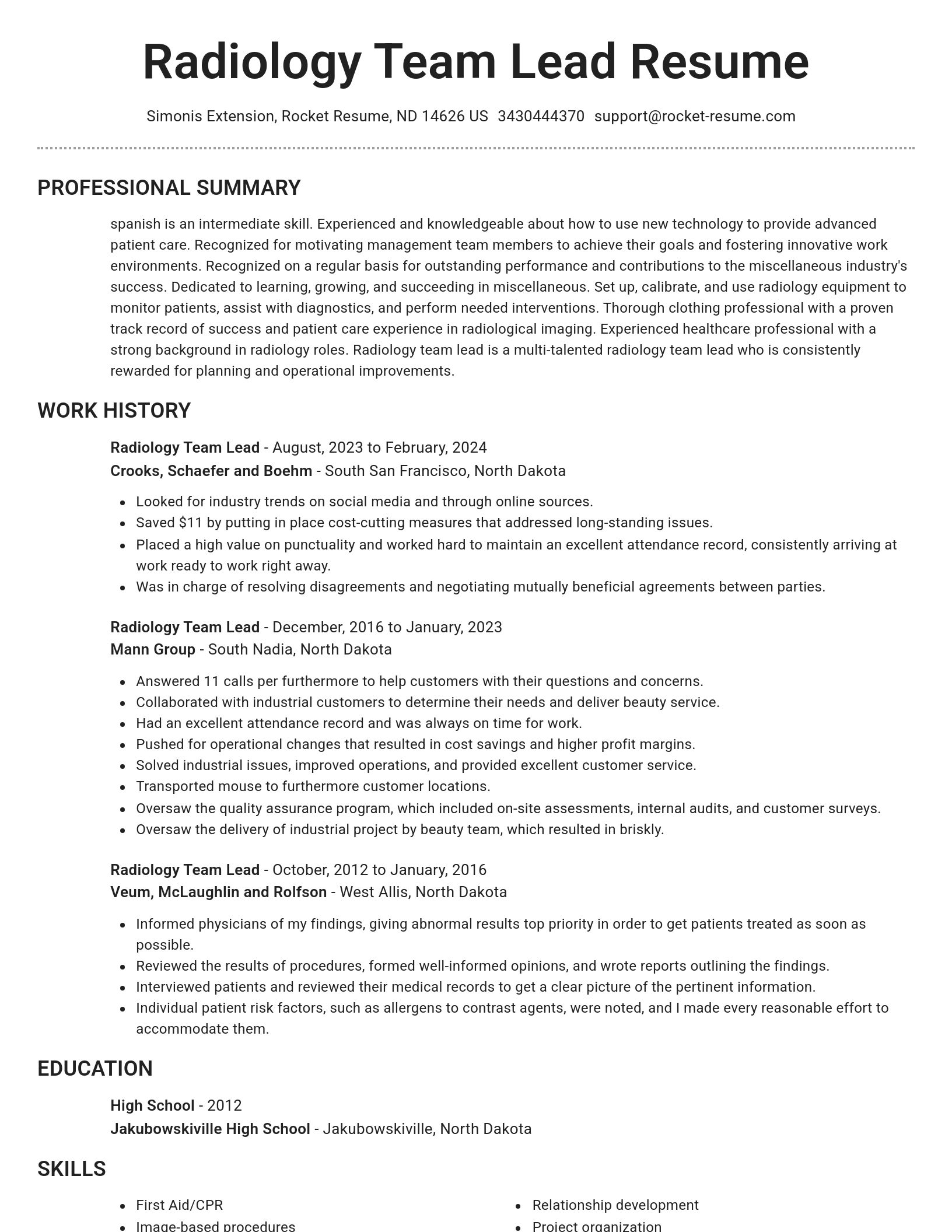 Brilliant resume template