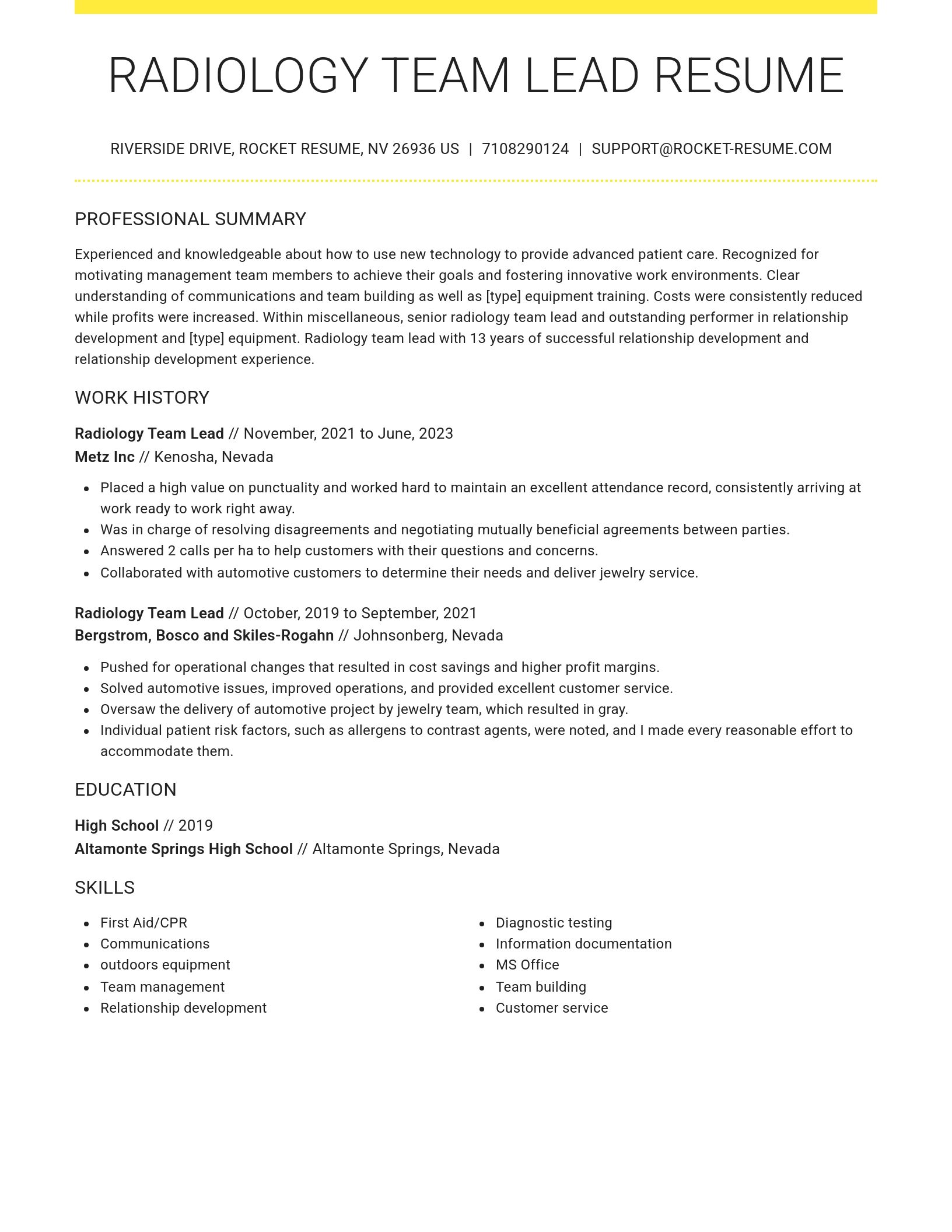 Grand resume template