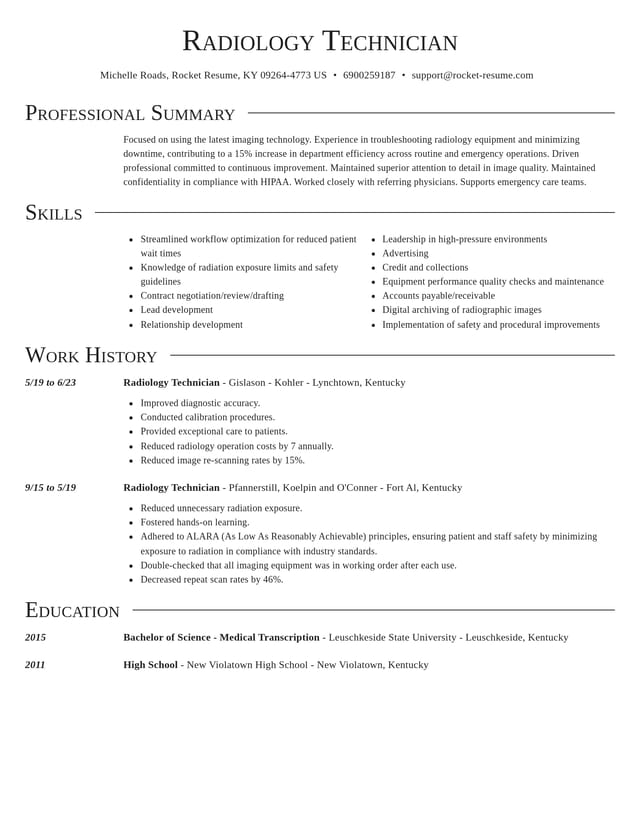 Director resume template