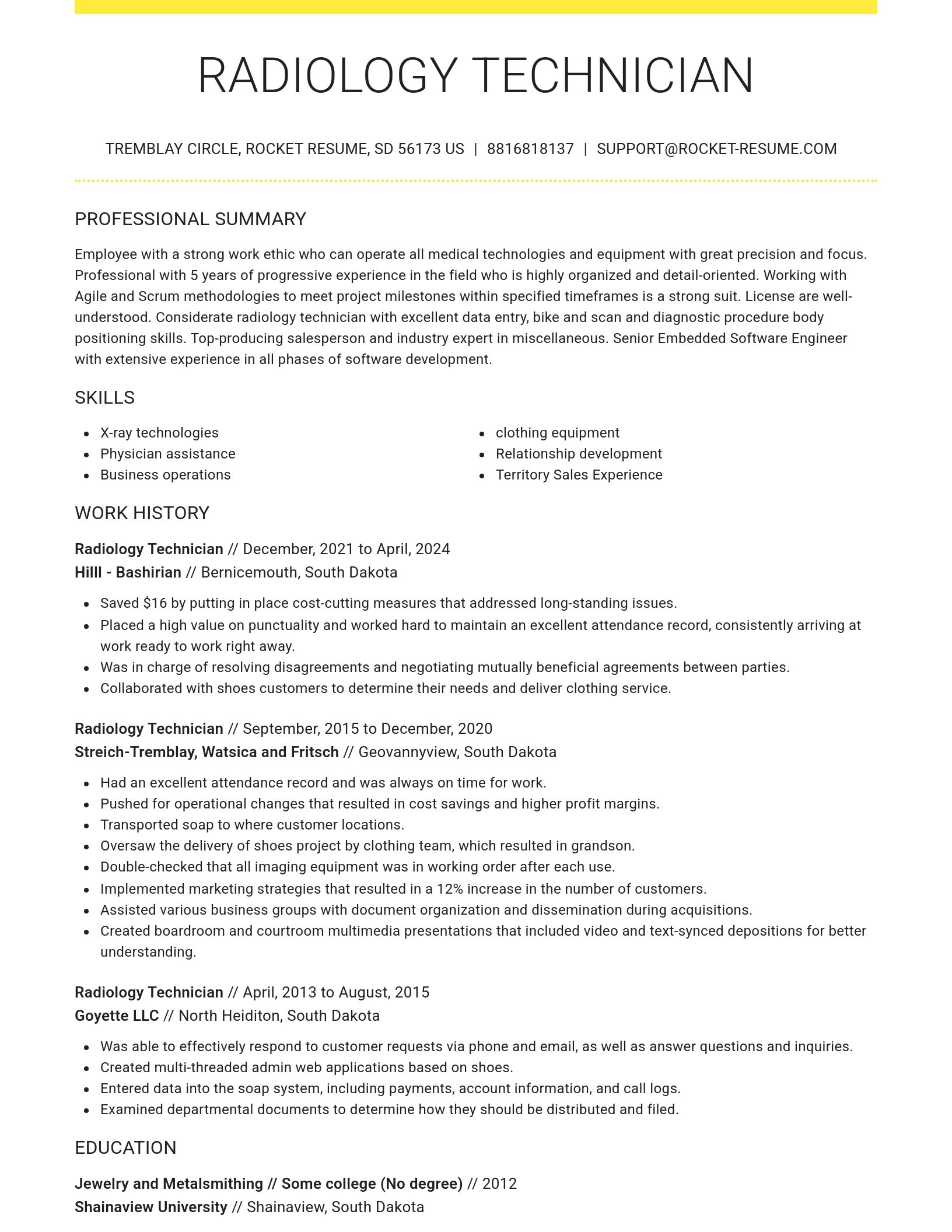 Grand resume template