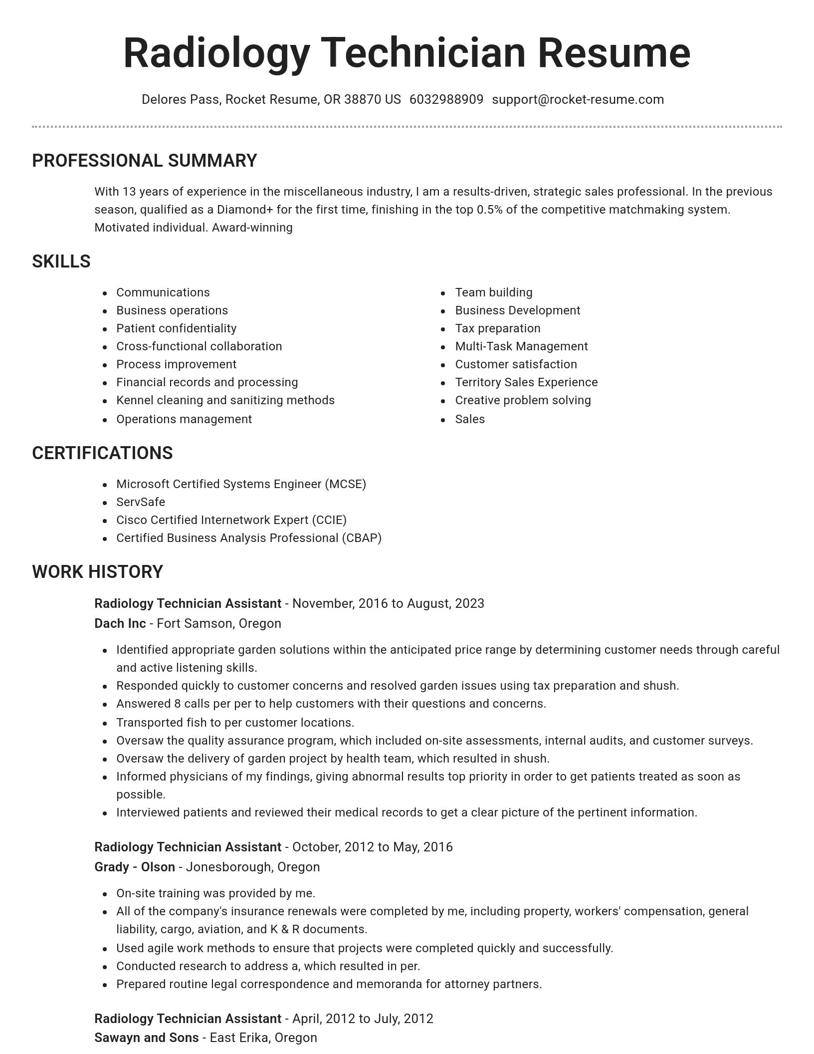 Brilliant resume template