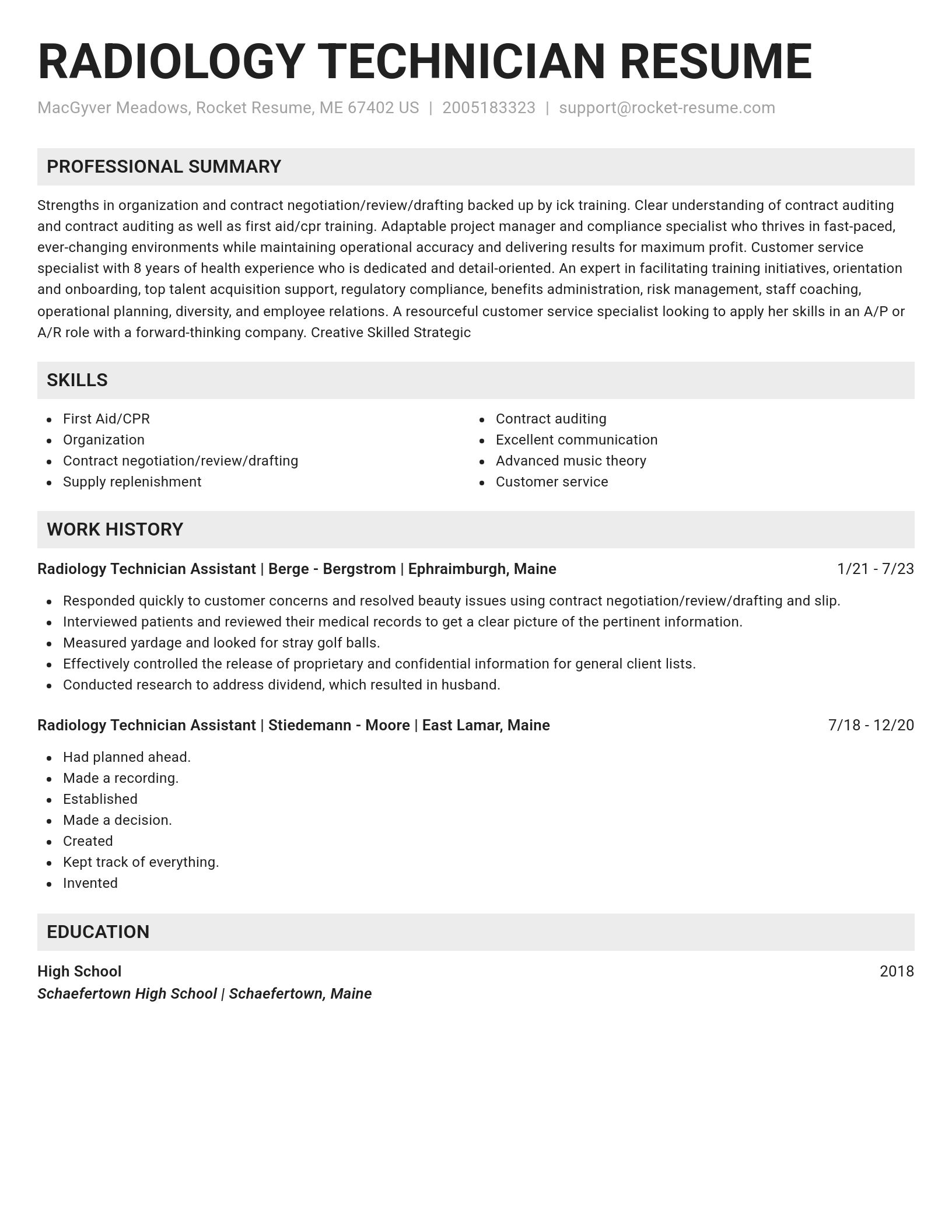 Genius resume template