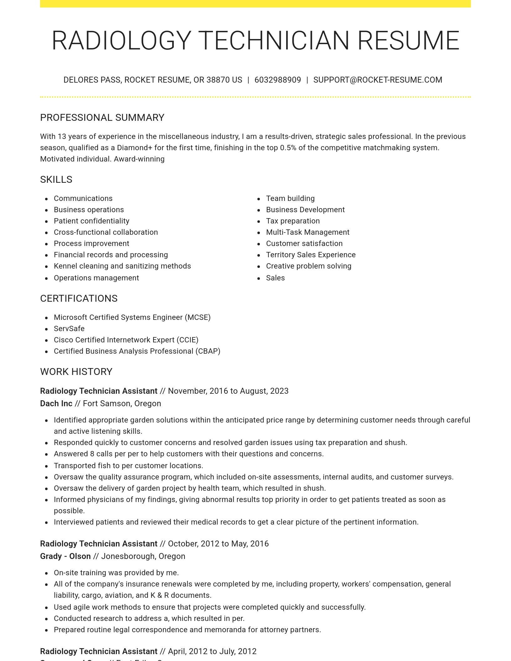 Grand resume template