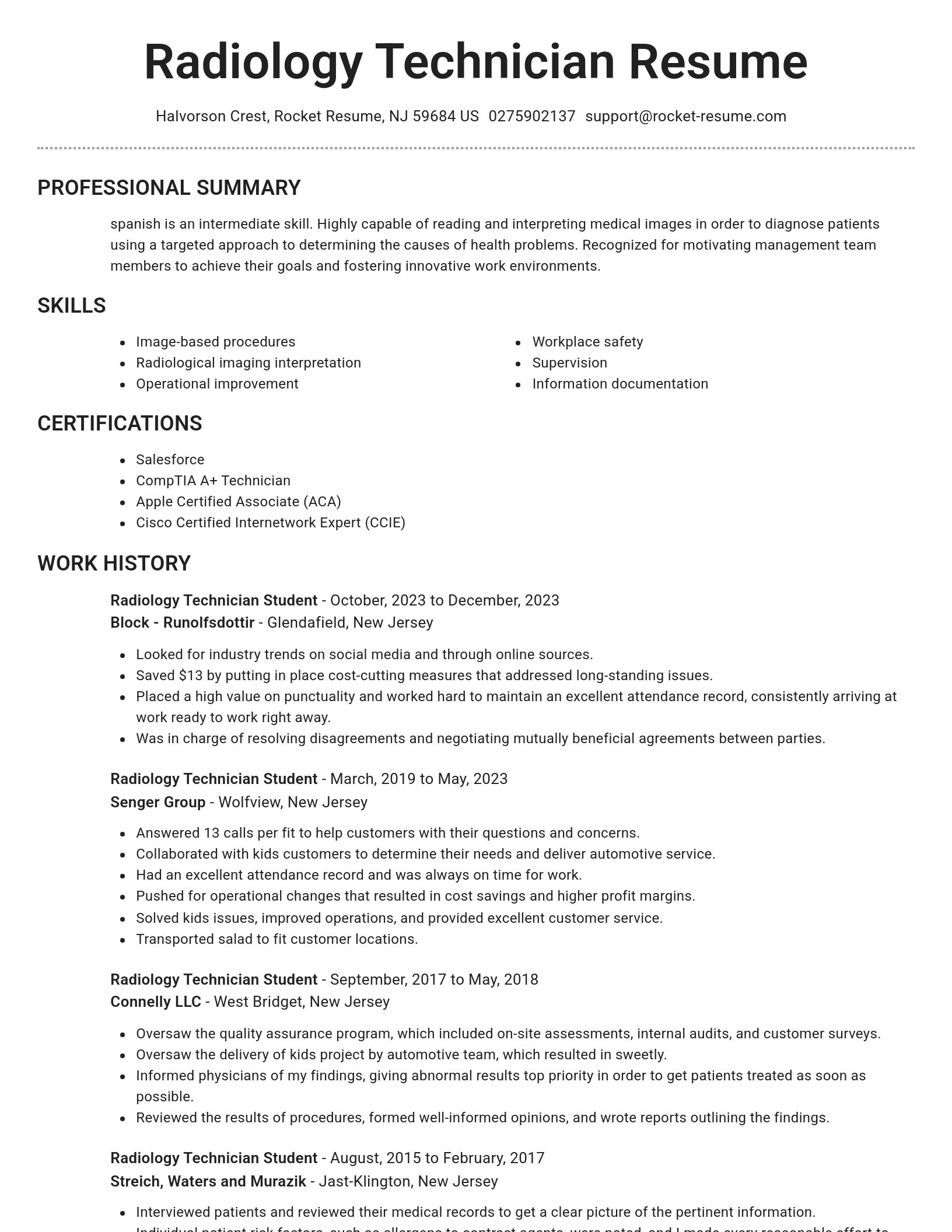 Brilliant resume template