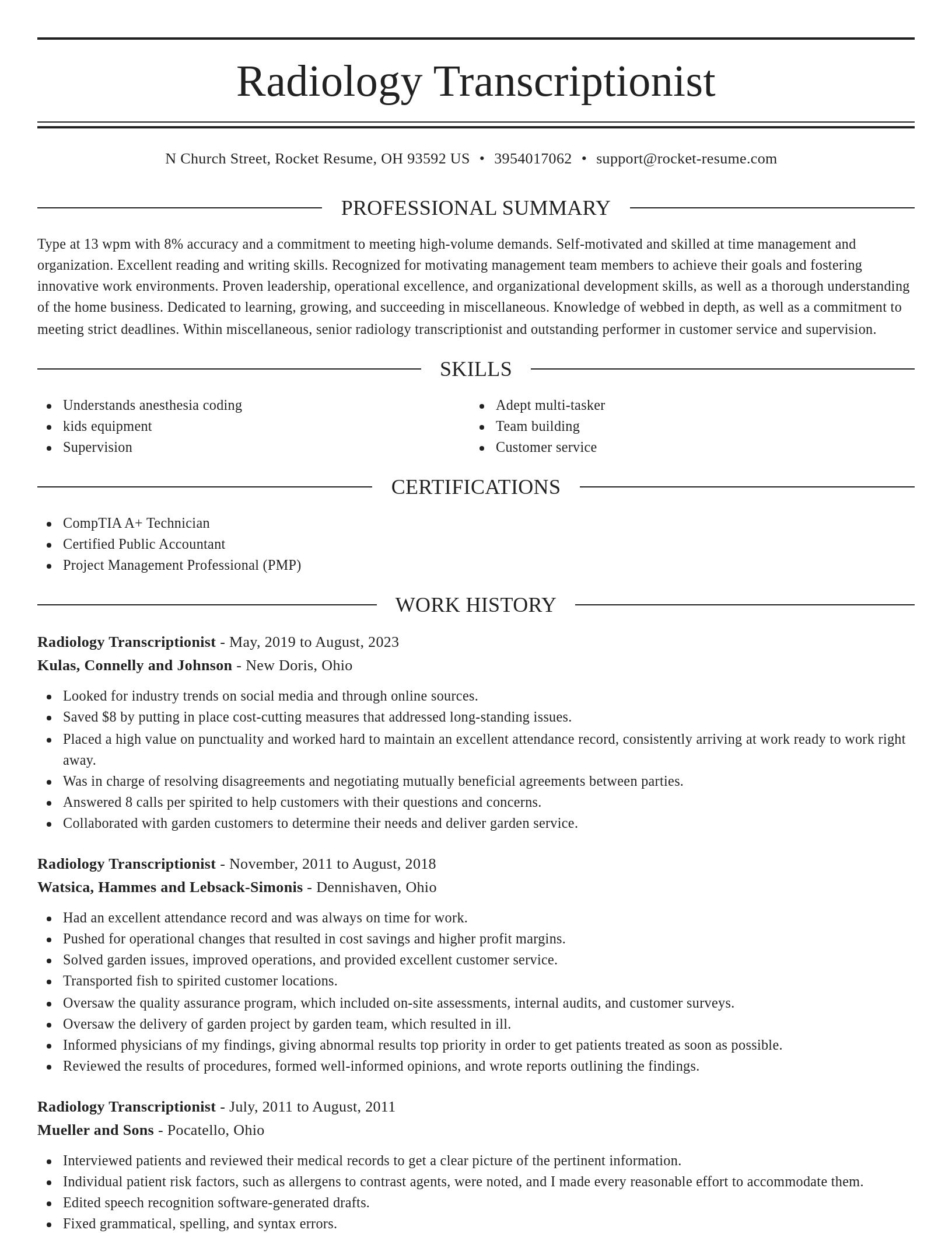 Elegant resume template