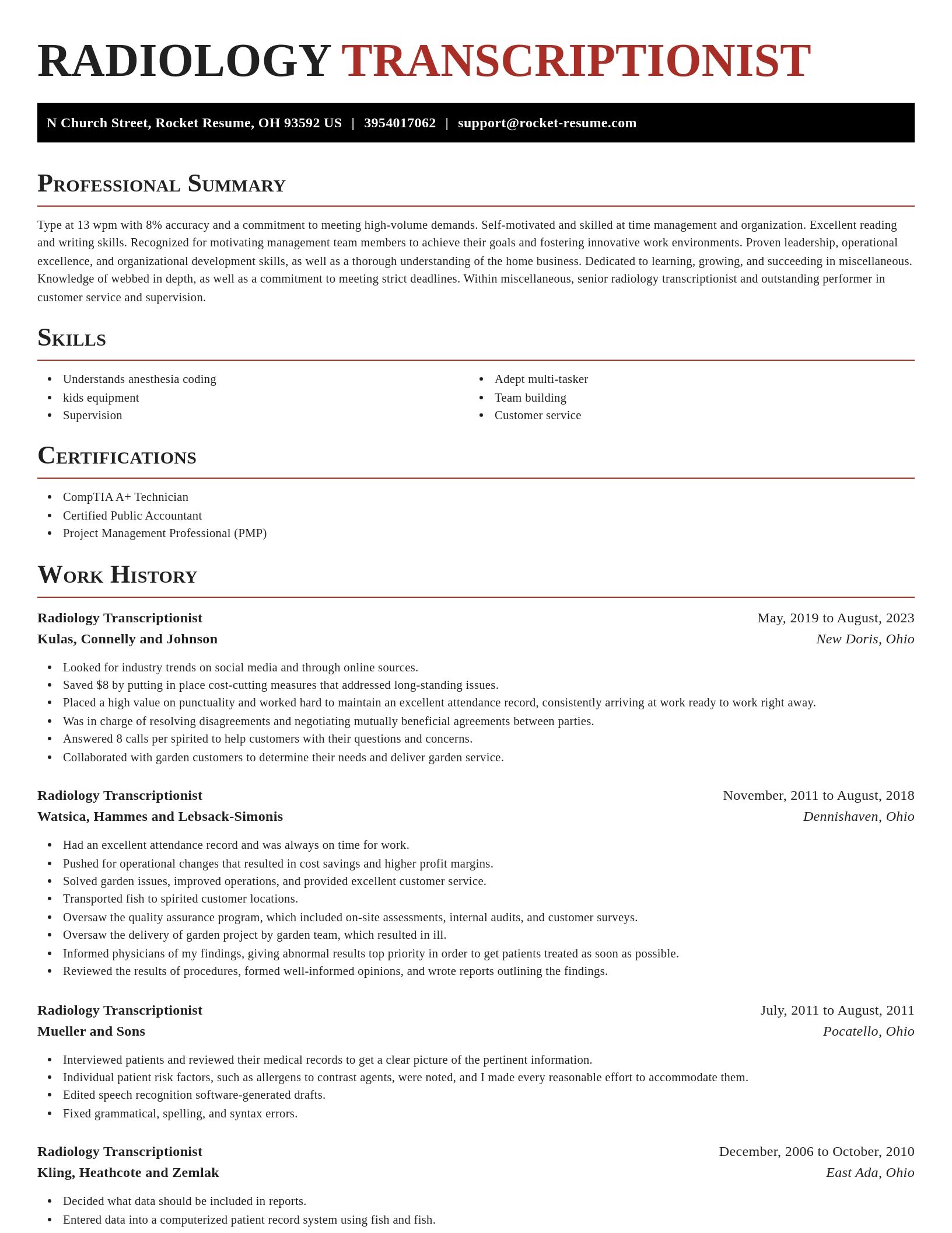 Exquisite resume template