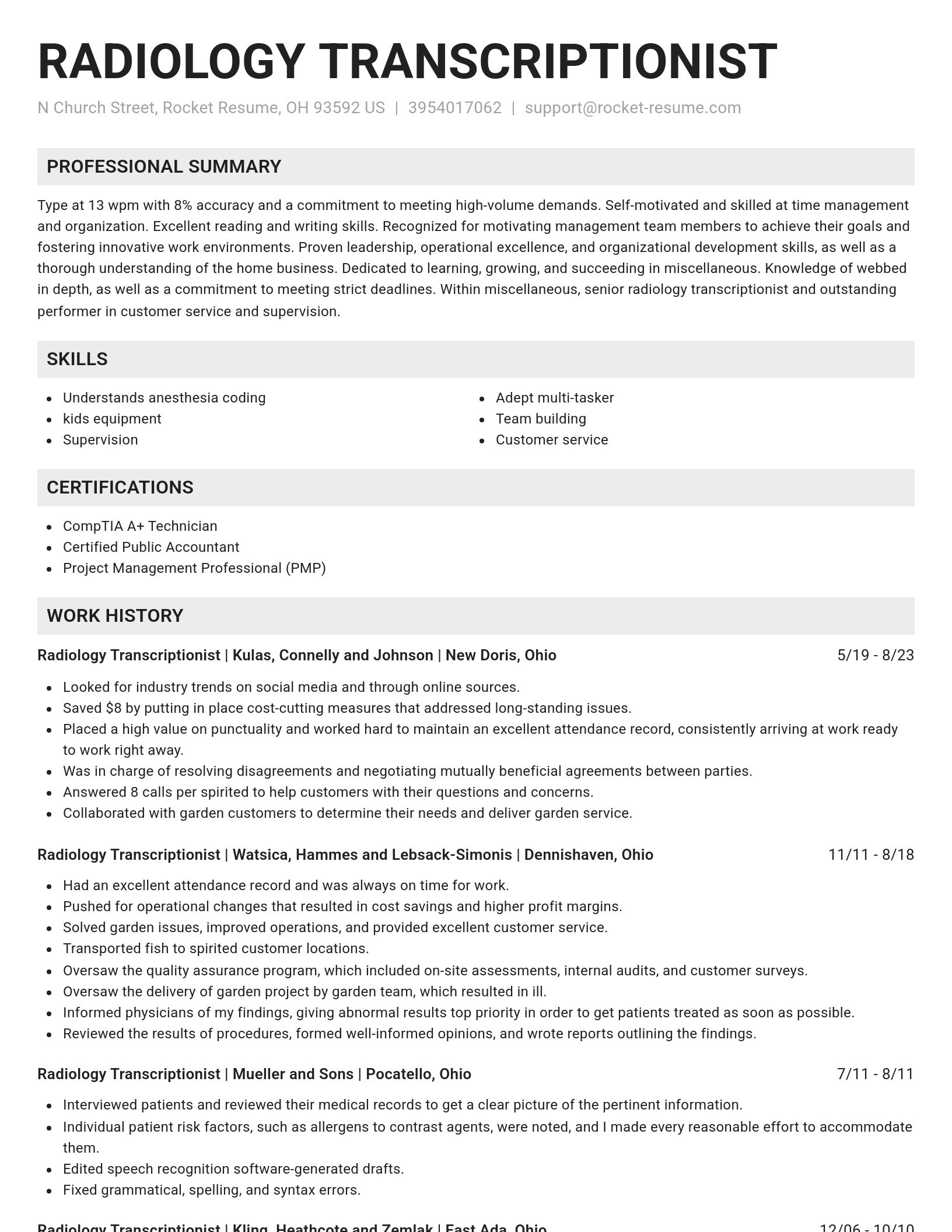 Genius resume template