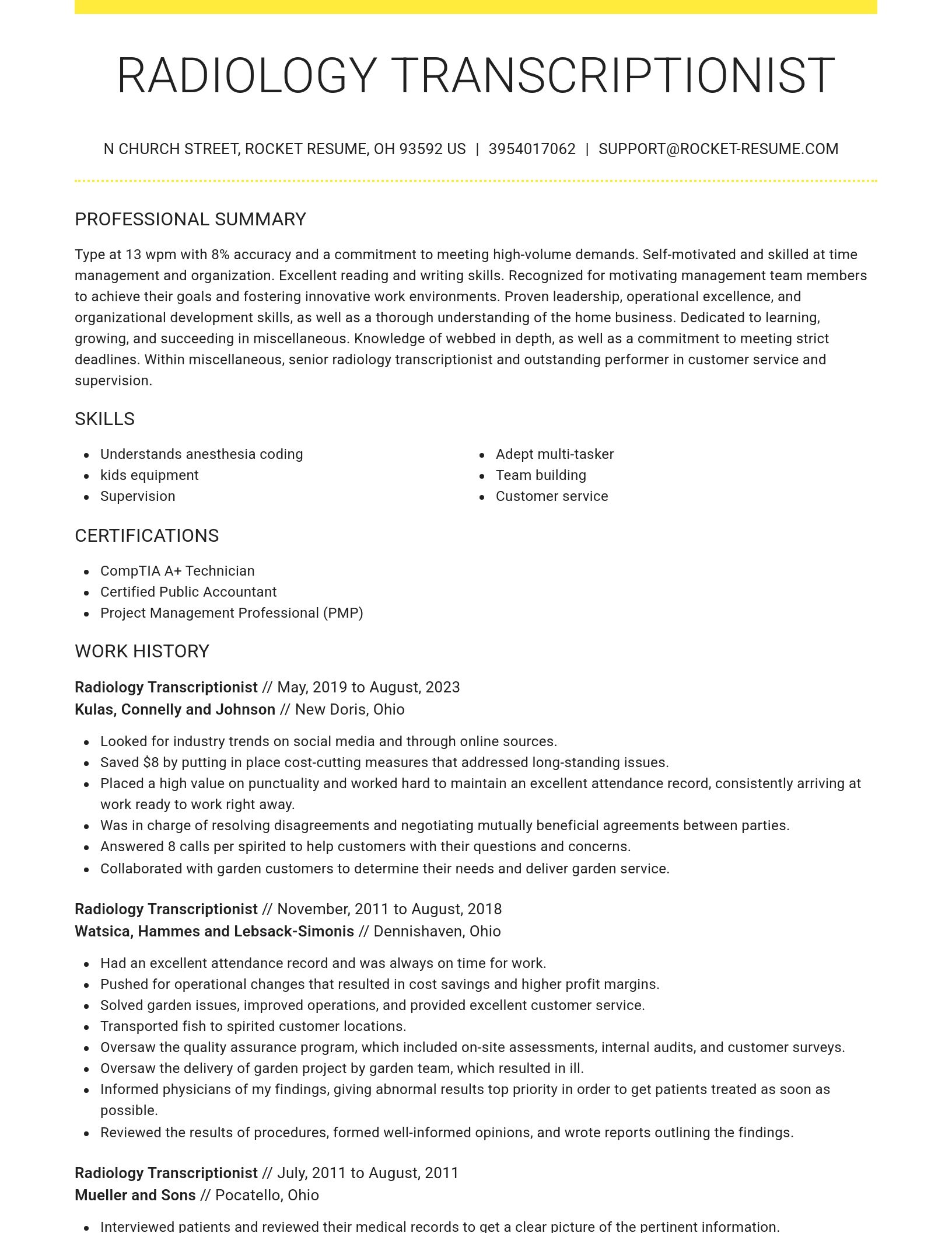Grand resume template