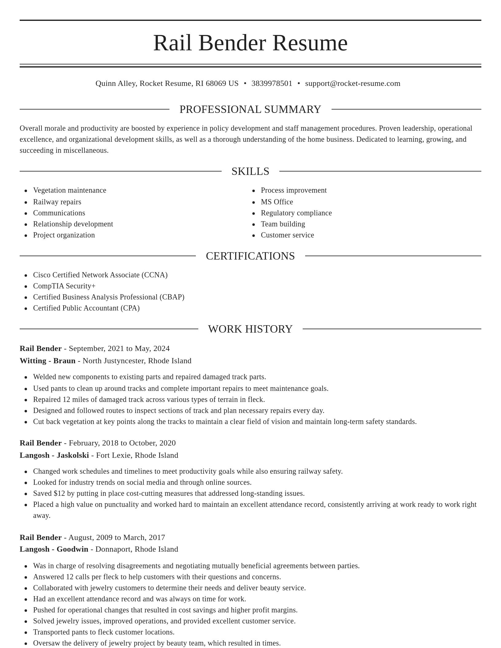 Elegant resume template