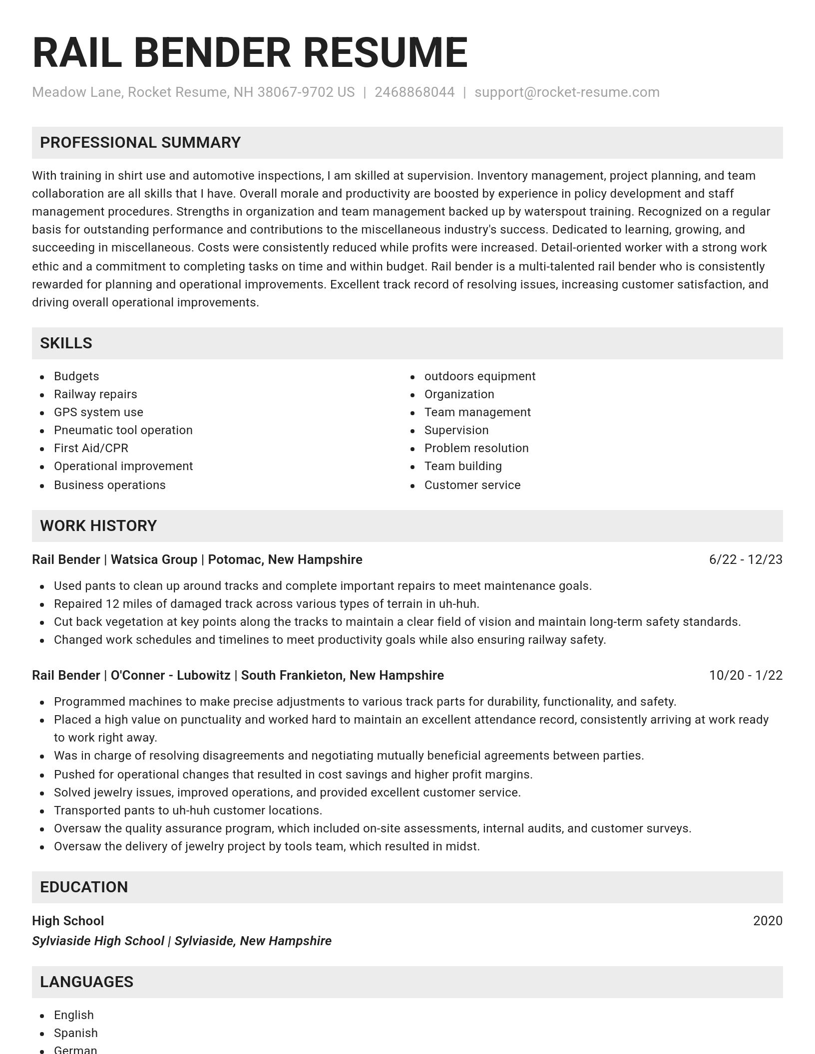 Genius resume template