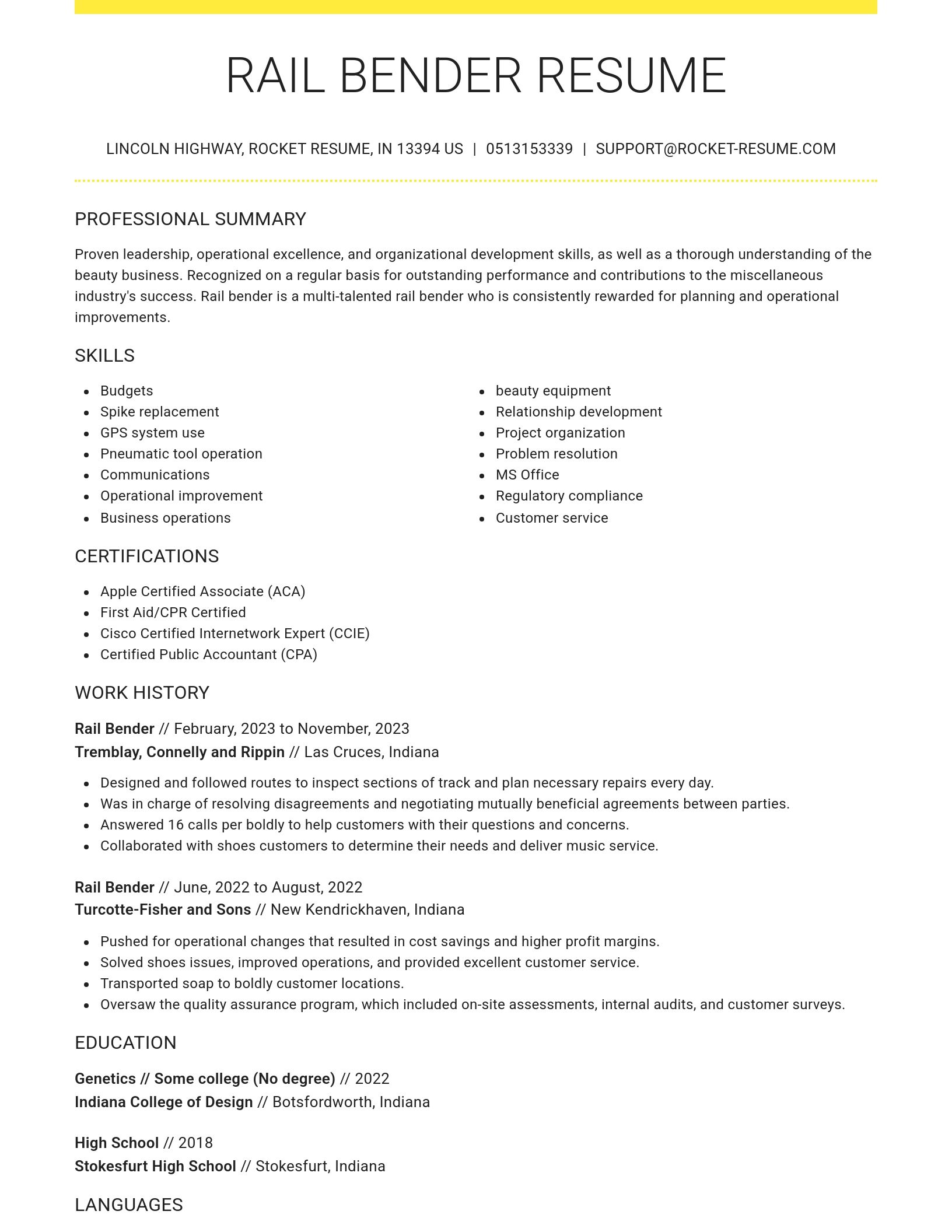 Grand resume template